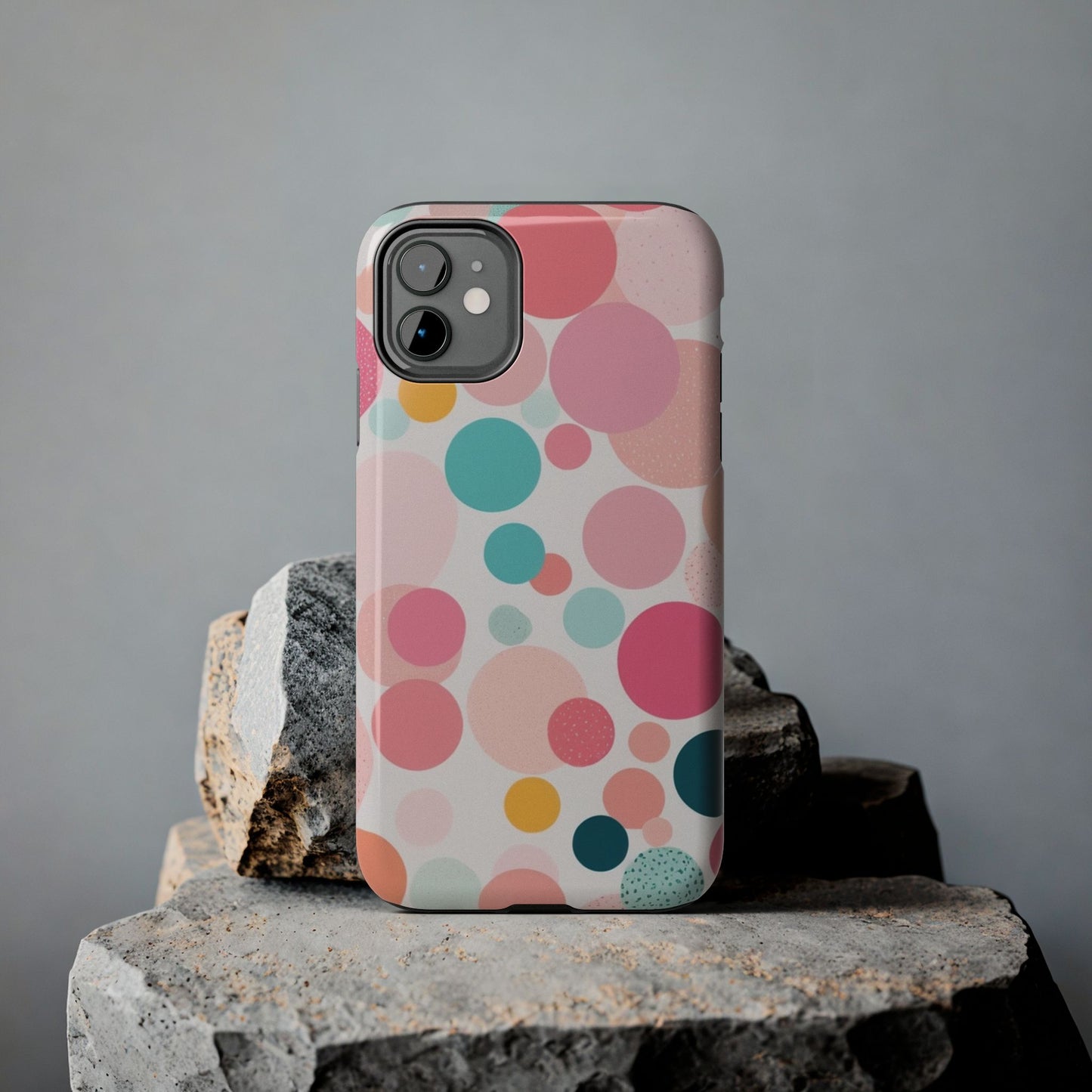 Pink Polka Dot Phone Case for iPhone 16 15 14 13 12 11 X 8 7 Samsung Galaxy S24 S23 S22 S21
