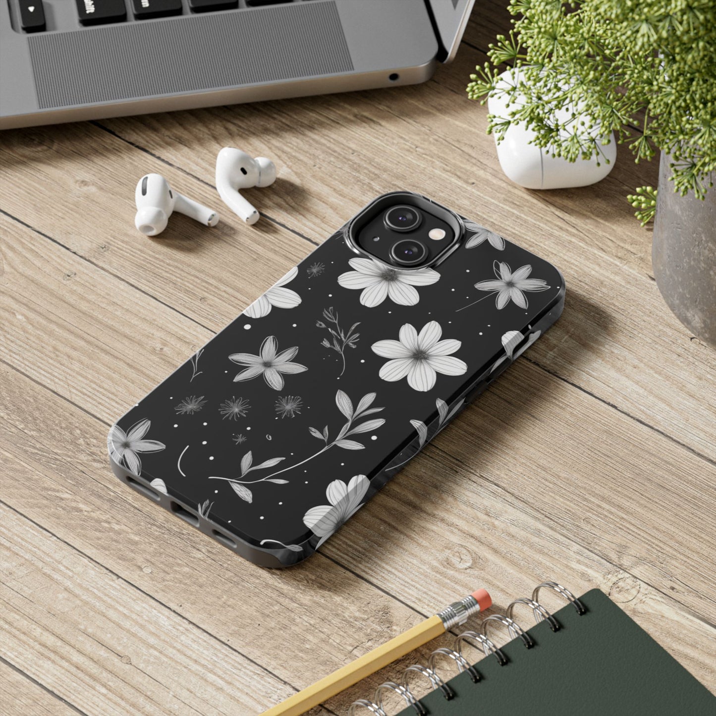Elegant Floral Tough Phone Case for iPhone 16 15 14 13 12 11 X 8 7 Samsung Galaxy S24 S23 S22 S21
