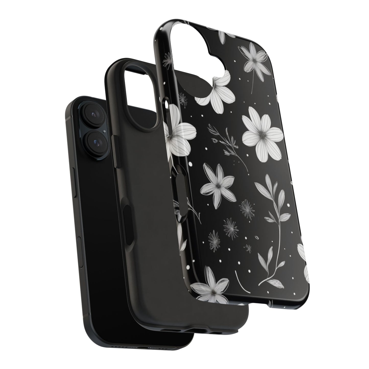 Elegant Floral Tough Phone Case for iPhone 16 15 14 13 12 11 X 8 7 Samsung Galaxy S24 S23 S22 S21