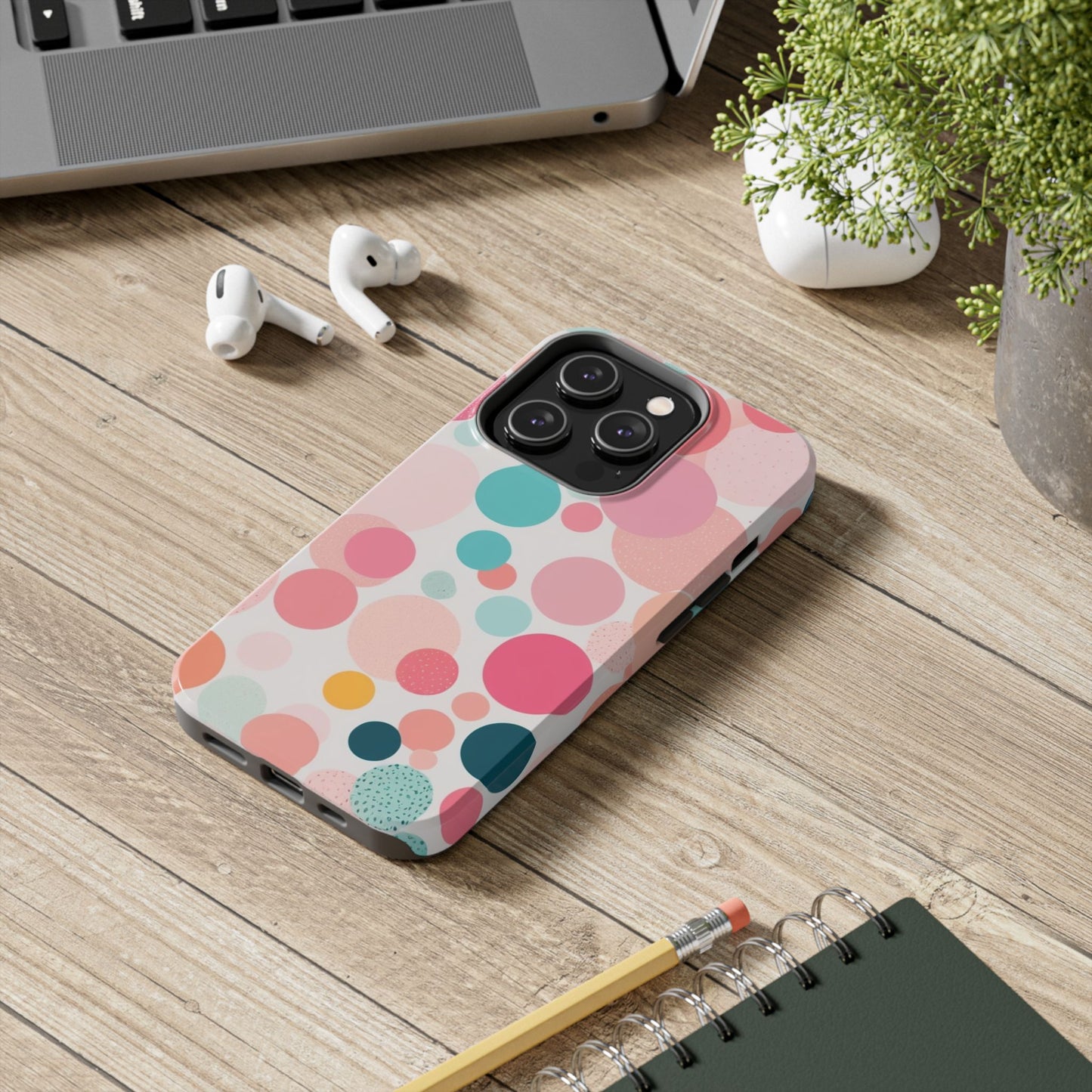 Pink Polka Dot Phone Case for iPhone 16 15 14 13 12 11 X 8 7 Samsung Galaxy S24 S23 S22 S21