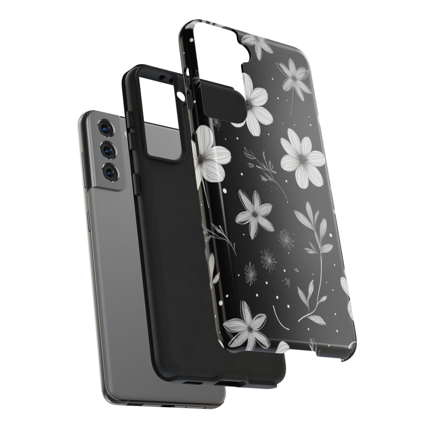 Elegant Floral Tough Phone Case for iPhone 16 15 14 13 12 11 X 8 7 Samsung Galaxy S24 S23 S22 S21