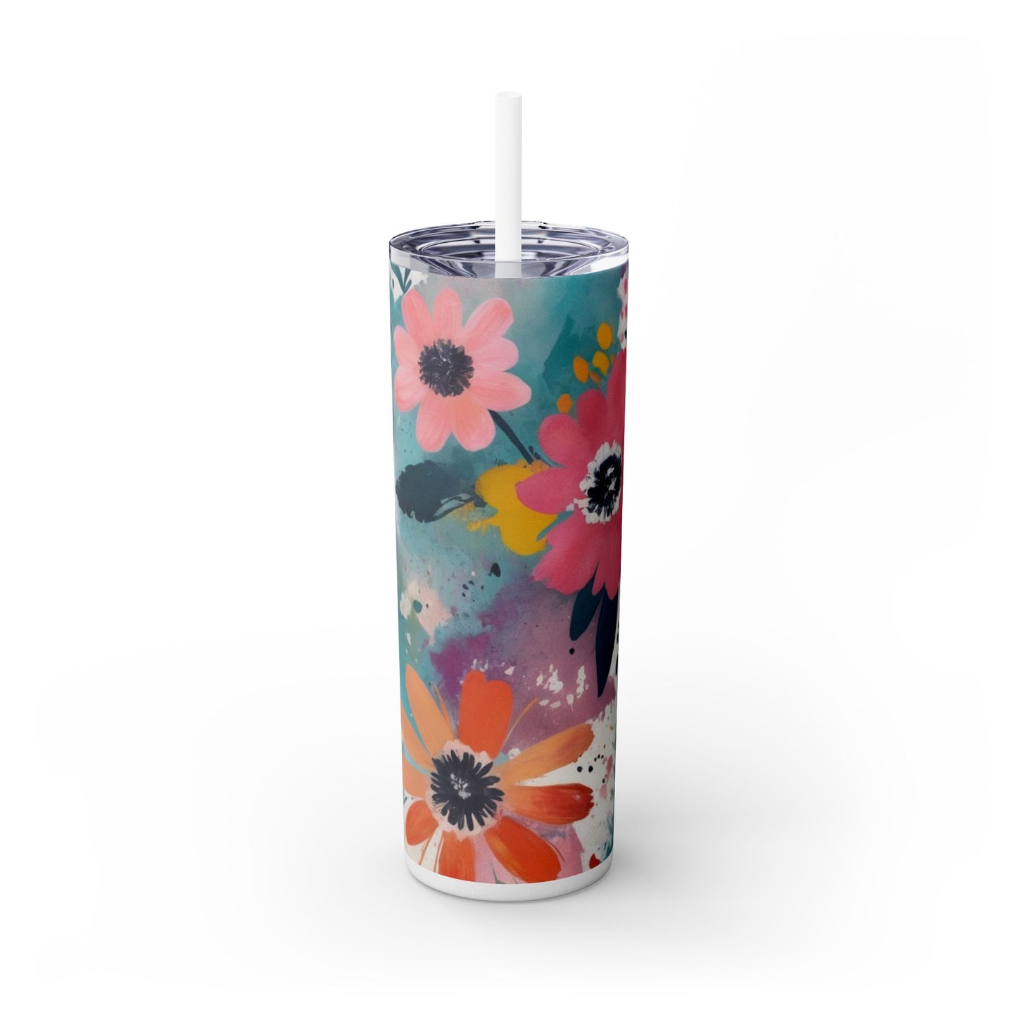 Floral Skinny Tumbler- 20oz