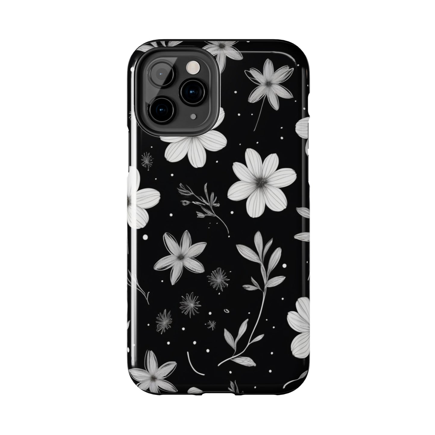 Elegant Floral Tough Phone Case for iPhone 16 15 14 13 12 11 X 8 7 Samsung Galaxy S24 S23 S22 S21