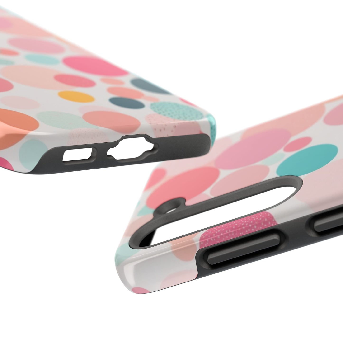 Pink Polka Dot Phone Case for iPhone 16 15 14 13 12 11 X 8 7 Samsung Galaxy S24 S23 S22 S21