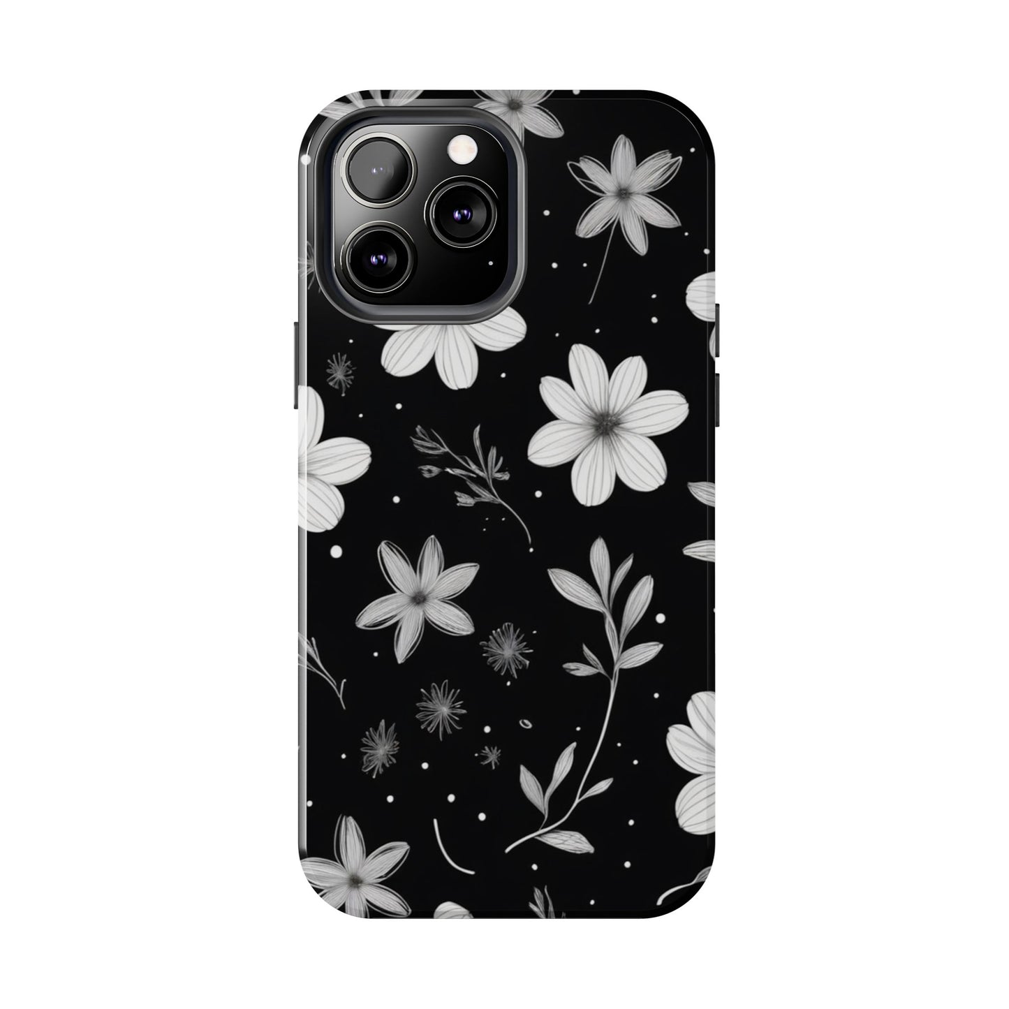 Elegant Floral Tough Phone Case for iPhone 16 15 14 13 12 11 X 8 7 Samsung Galaxy S24 S23 S22 S21