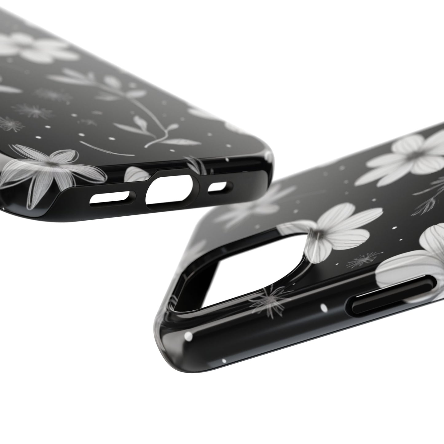 Elegant Floral Tough Phone Case for iPhone 16 15 14 13 12 11 X 8 7 Samsung Galaxy S24 S23 S22 S21