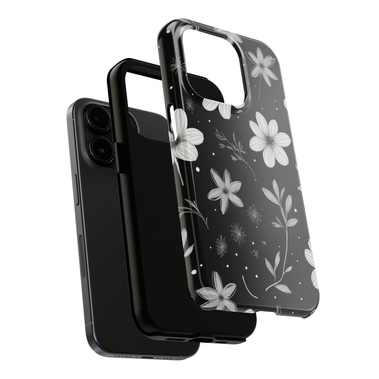 Elegant Floral Tough Phone Case for iPhone 16 15 14 13 12 11 X 8 7 Samsung Galaxy S24 S23 S22 S21