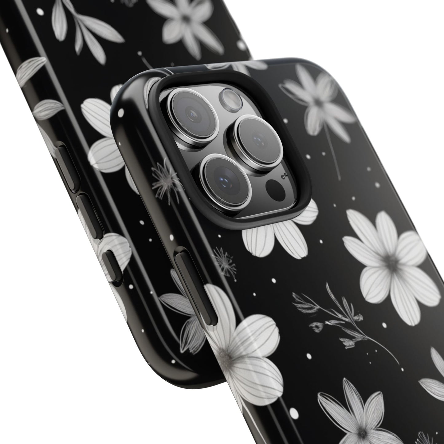 Elegant Floral Tough Phone Case for iPhone 16 15 14 13 12 11 X 8 7 Samsung Galaxy S24 S23 S22 S21