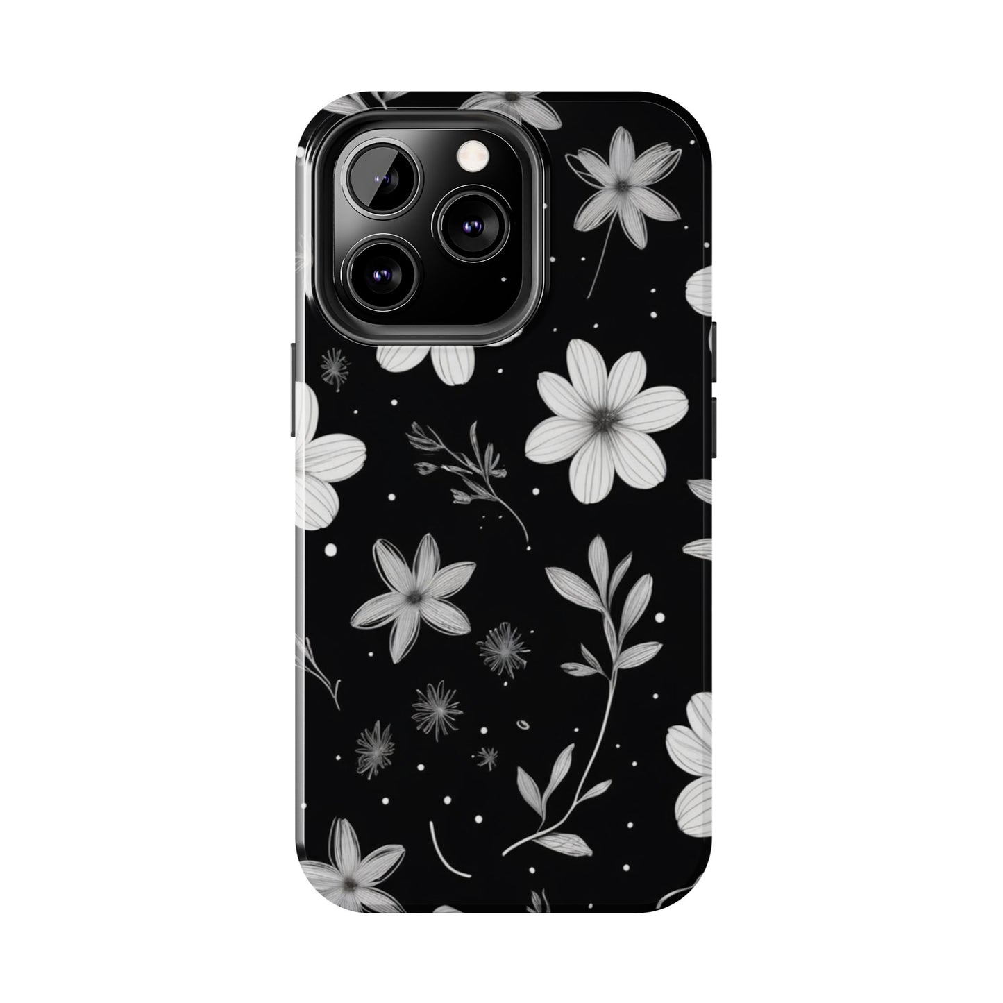 Elegant Floral Tough Phone Case for iPhone 16 15 14 13 12 11 X 8 7 Samsung Galaxy S24 S23 S22 S21