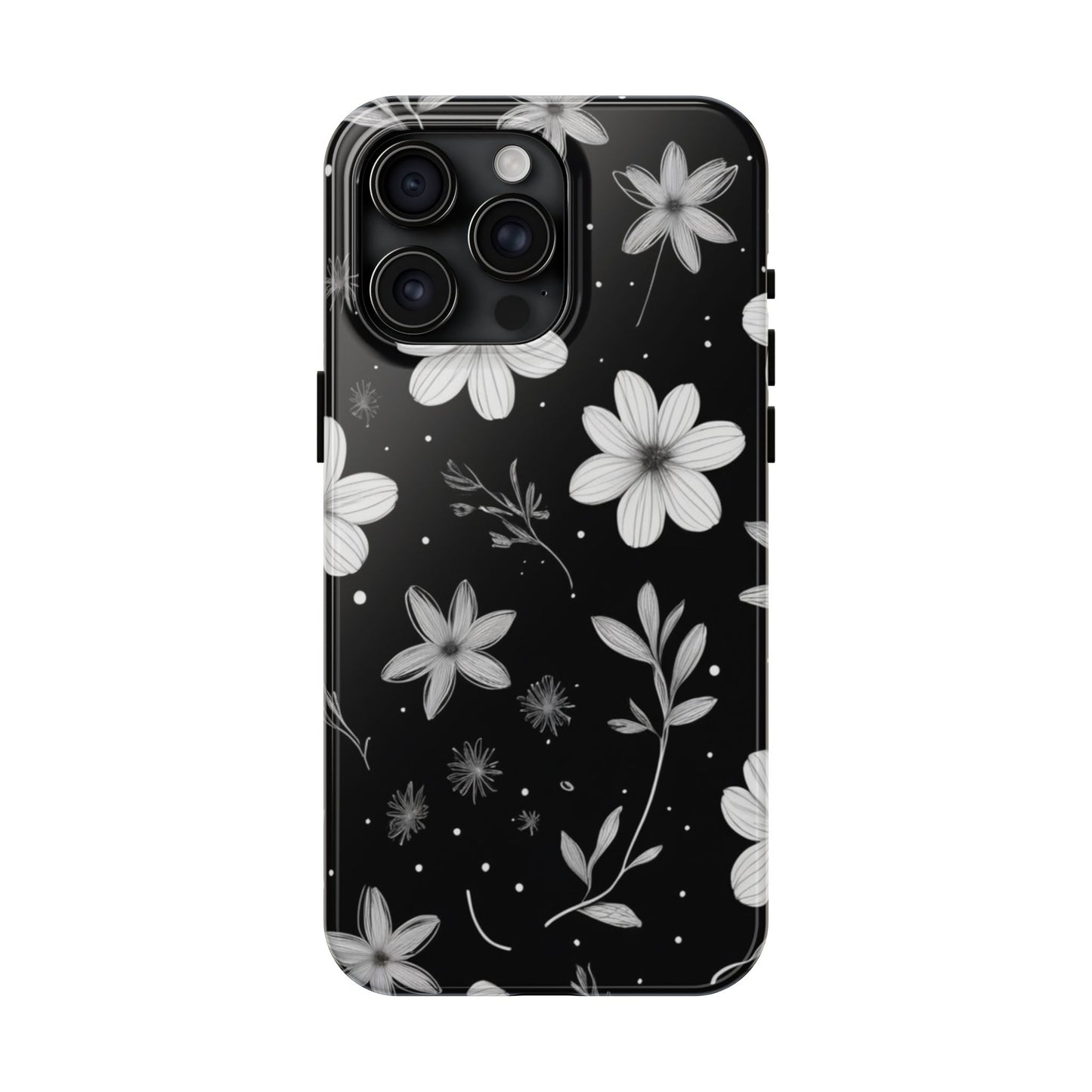 Elegant Floral Tough Phone Case for iPhone 16 15 14 13 12 11 X 8 7 Samsung Galaxy S24 S23 S22 S21