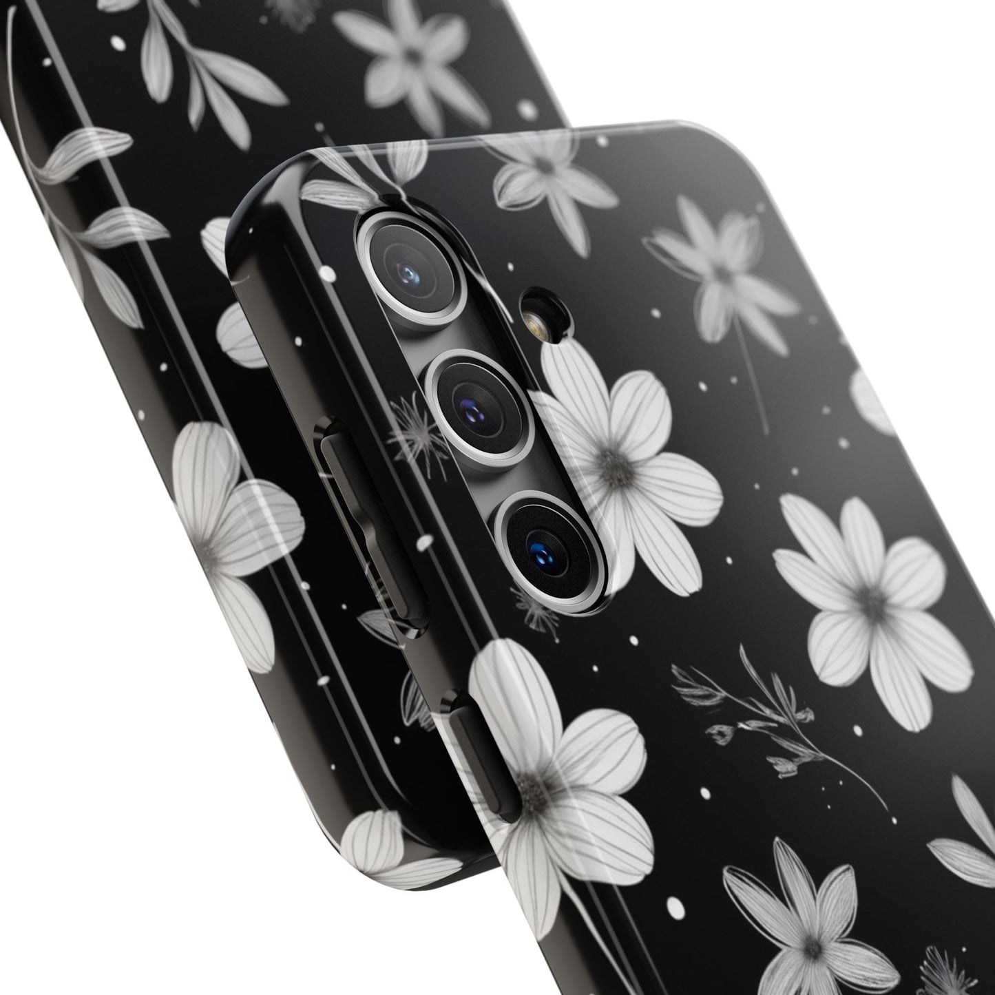 Elegant Floral Tough Phone Case for iPhone 16 15 14 13 12 11 X 8 7 Samsung Galaxy S24 S23 S22 S21