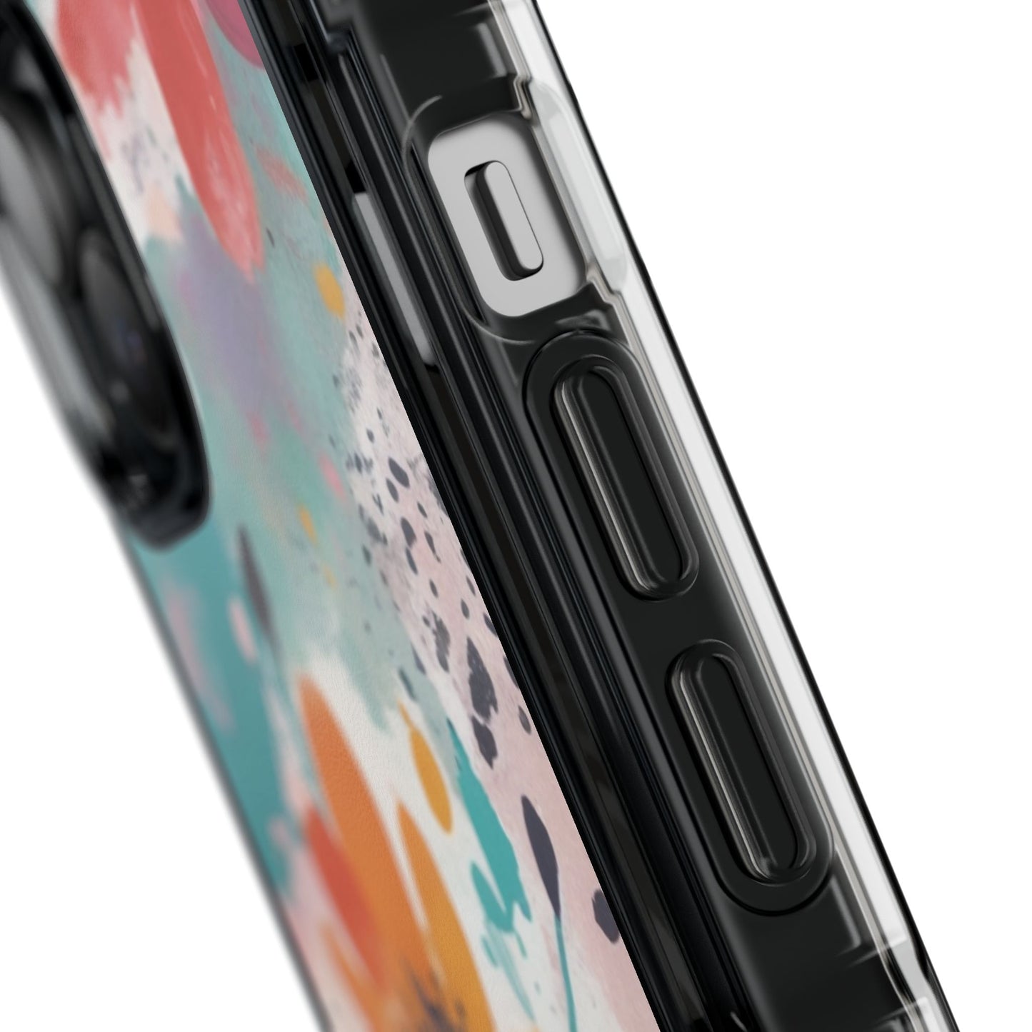 Floral Watercolor Design Magnetic Clear Impact Case for iPhone 16 15 14