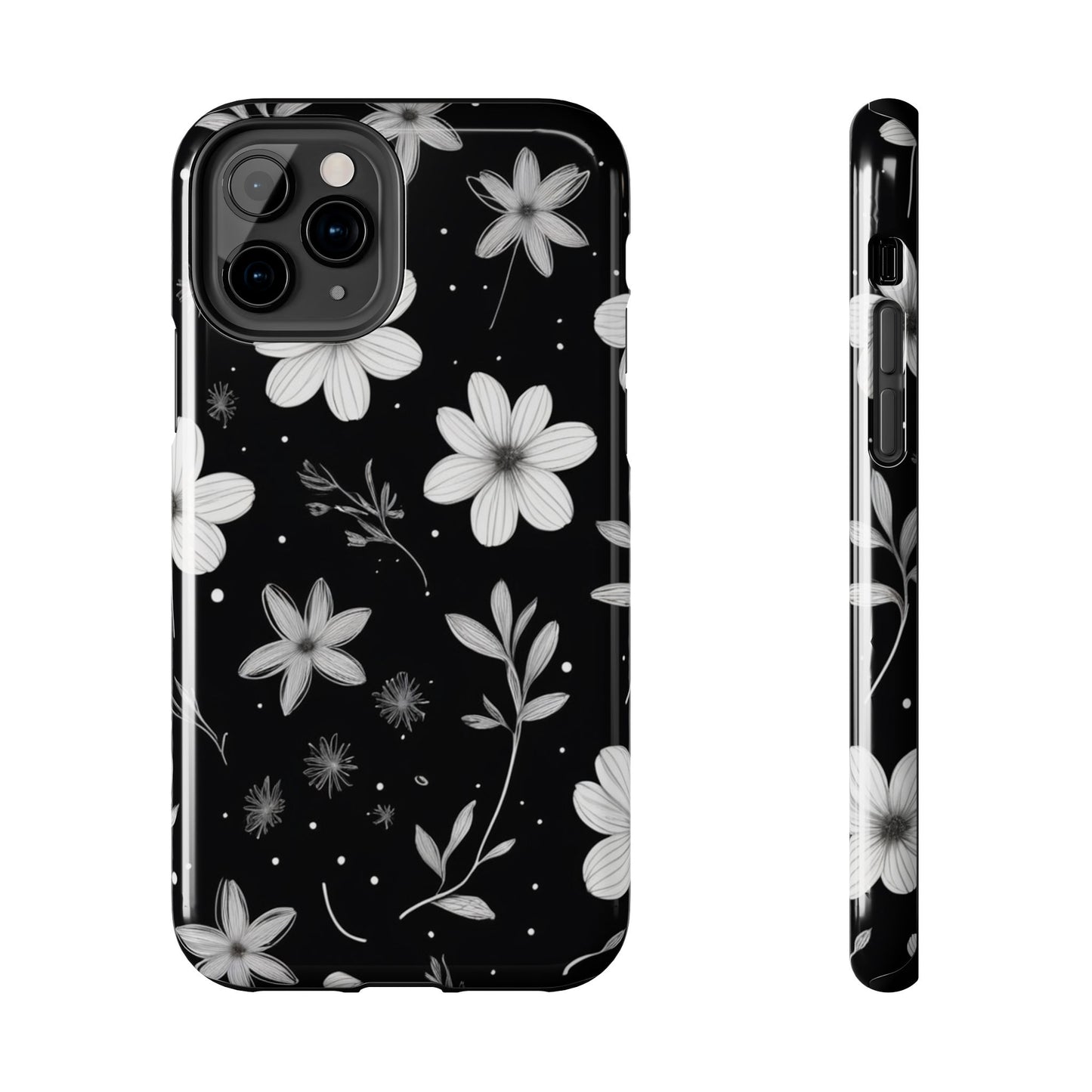 Elegant Floral Tough Phone Case for iPhone 16 15 14 13 12 11 X 8 7 Samsung Galaxy S24 S23 S22 S21