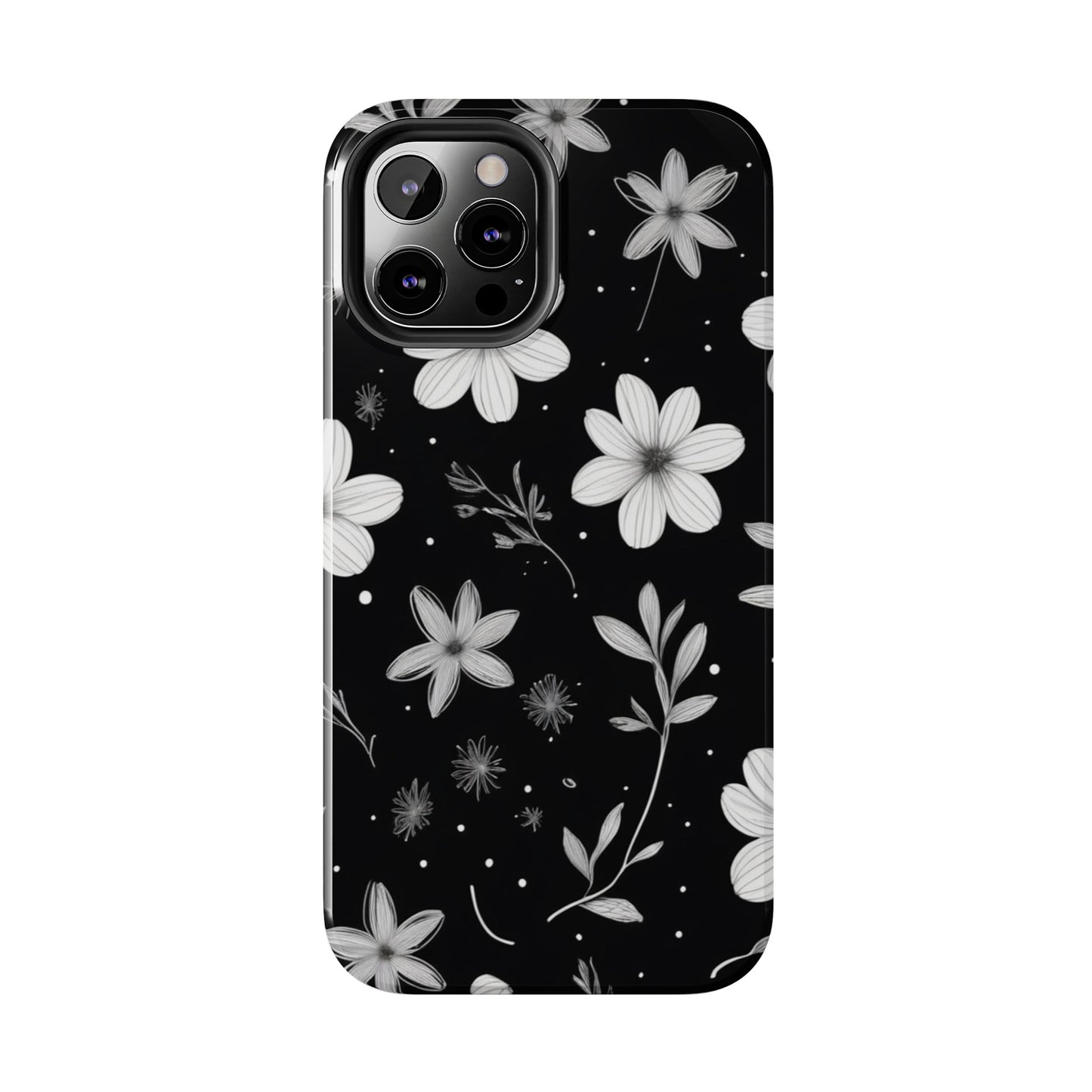 Elegant Floral Tough Phone Case for iPhone 16 15 14 13 12 11 X 8 7 Samsung Galaxy S24 S23 S22 S21