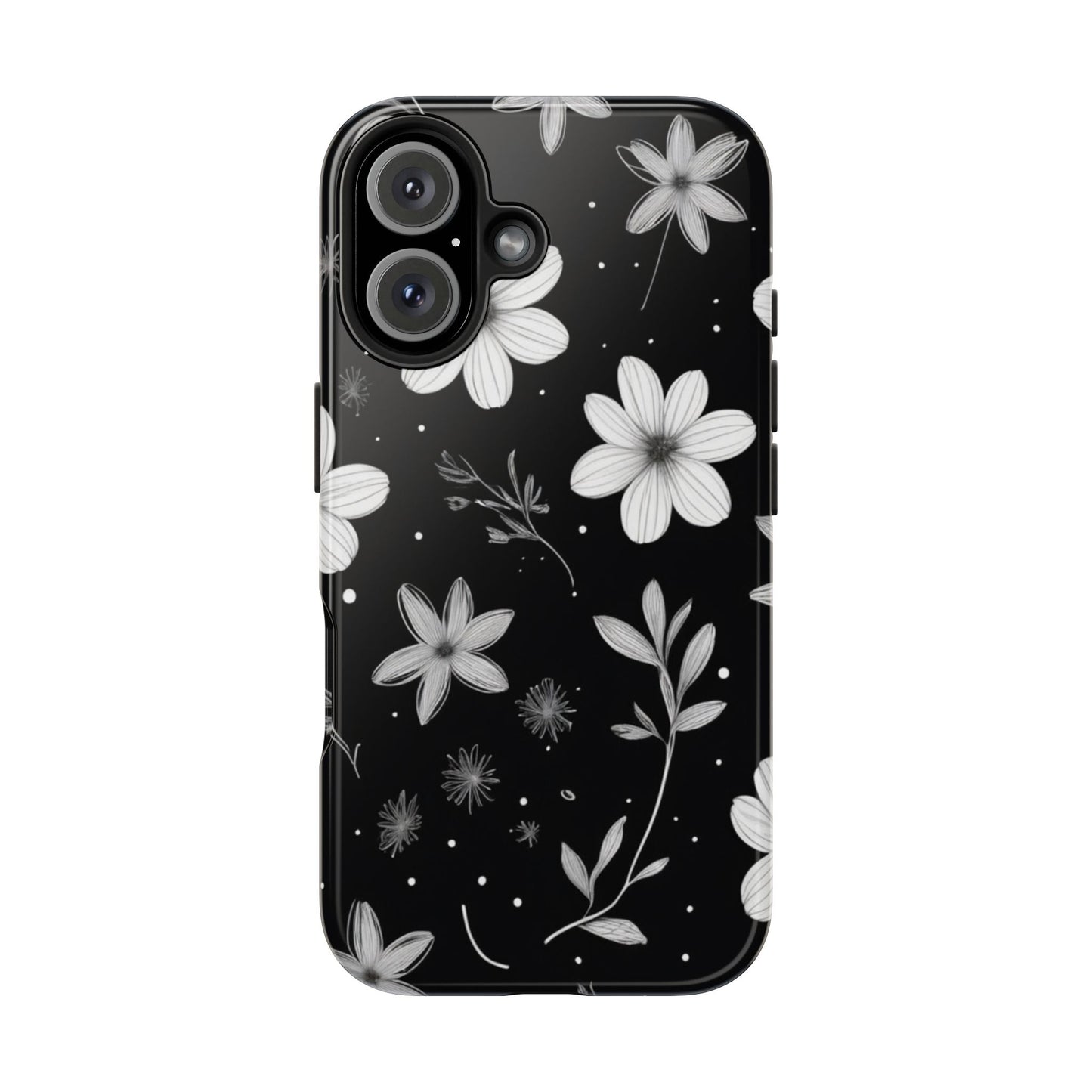 Elegant Floral Tough Phone Case for iPhone 16 15 14 13 12 11 X 8 7 Samsung Galaxy S24 S23 S22 S21
