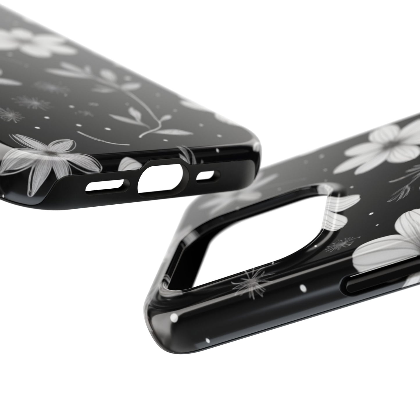Elegant Floral Tough Phone Case for iPhone 16 15 14 13 12 11 X 8 7 Samsung Galaxy S24 S23 S22 S21