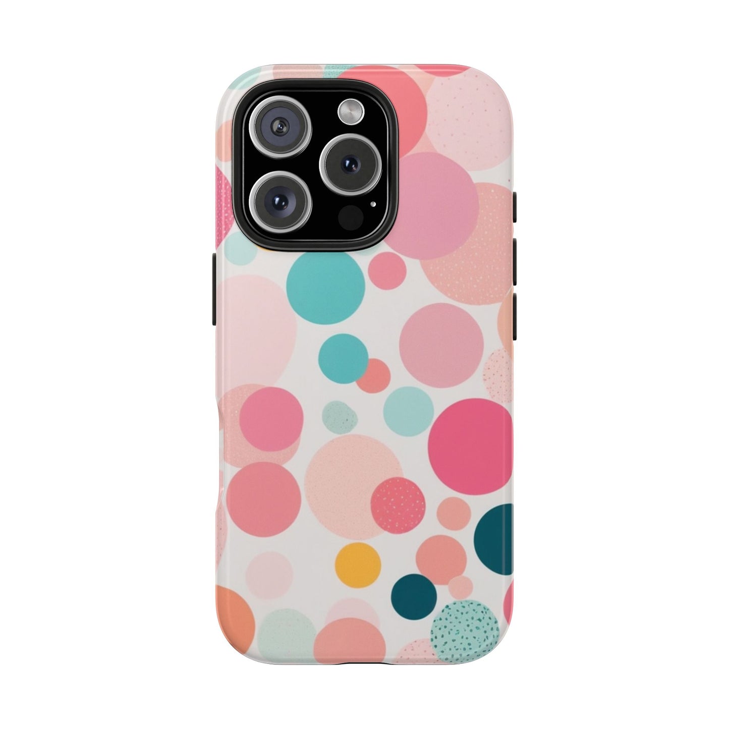 Pink Polka Dot Phone Case for iPhone 16 15 14 13 12 11 X 8 7 Samsung Galaxy S24 S23 S22 S21