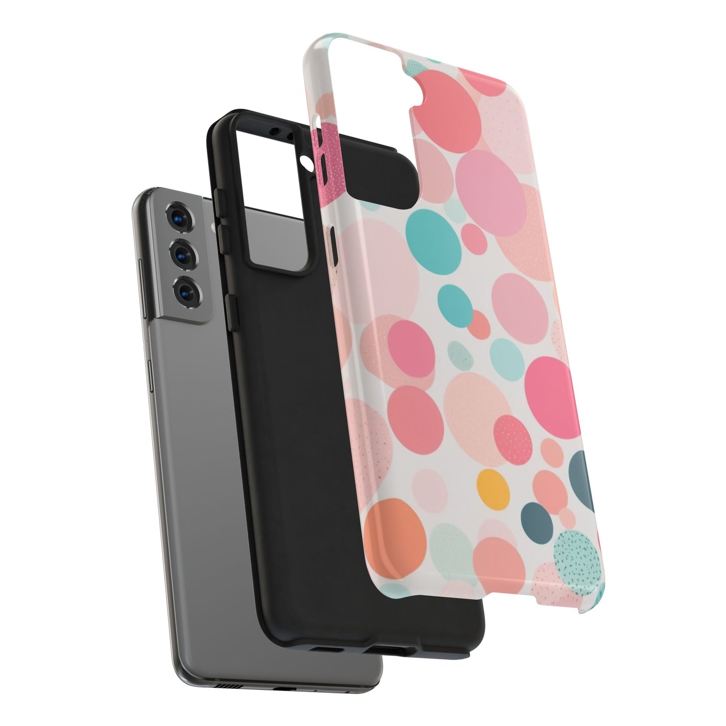 Pink Polka Dot Phone Case for iPhone 16 15 14 13 12 11 X 8 7 Samsung Galaxy S24 S23 S22 S21