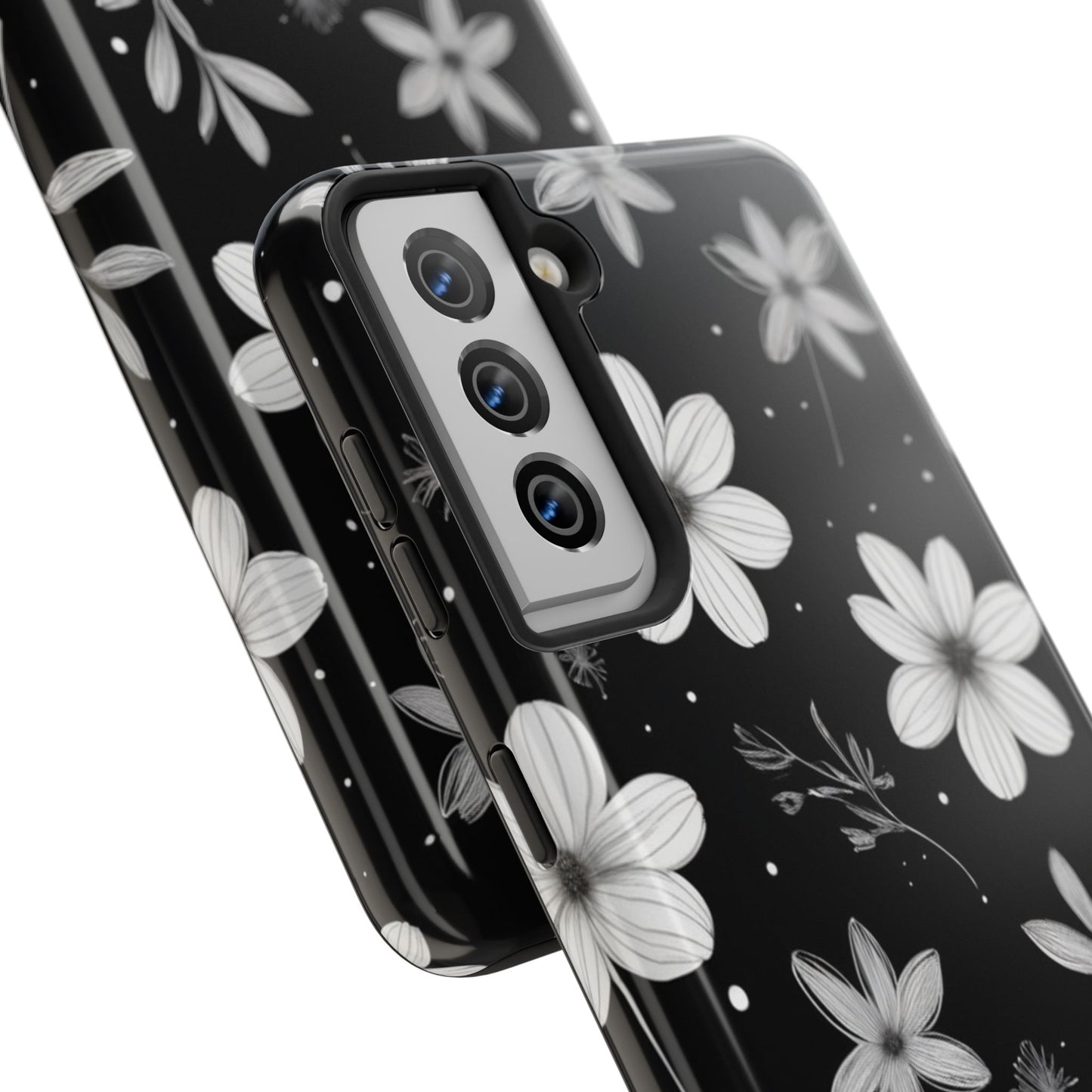 Elegant Floral Tough Phone Case for iPhone 16 15 14 13 12 11 X 8 7 Samsung Galaxy S24 S23 S22 S21