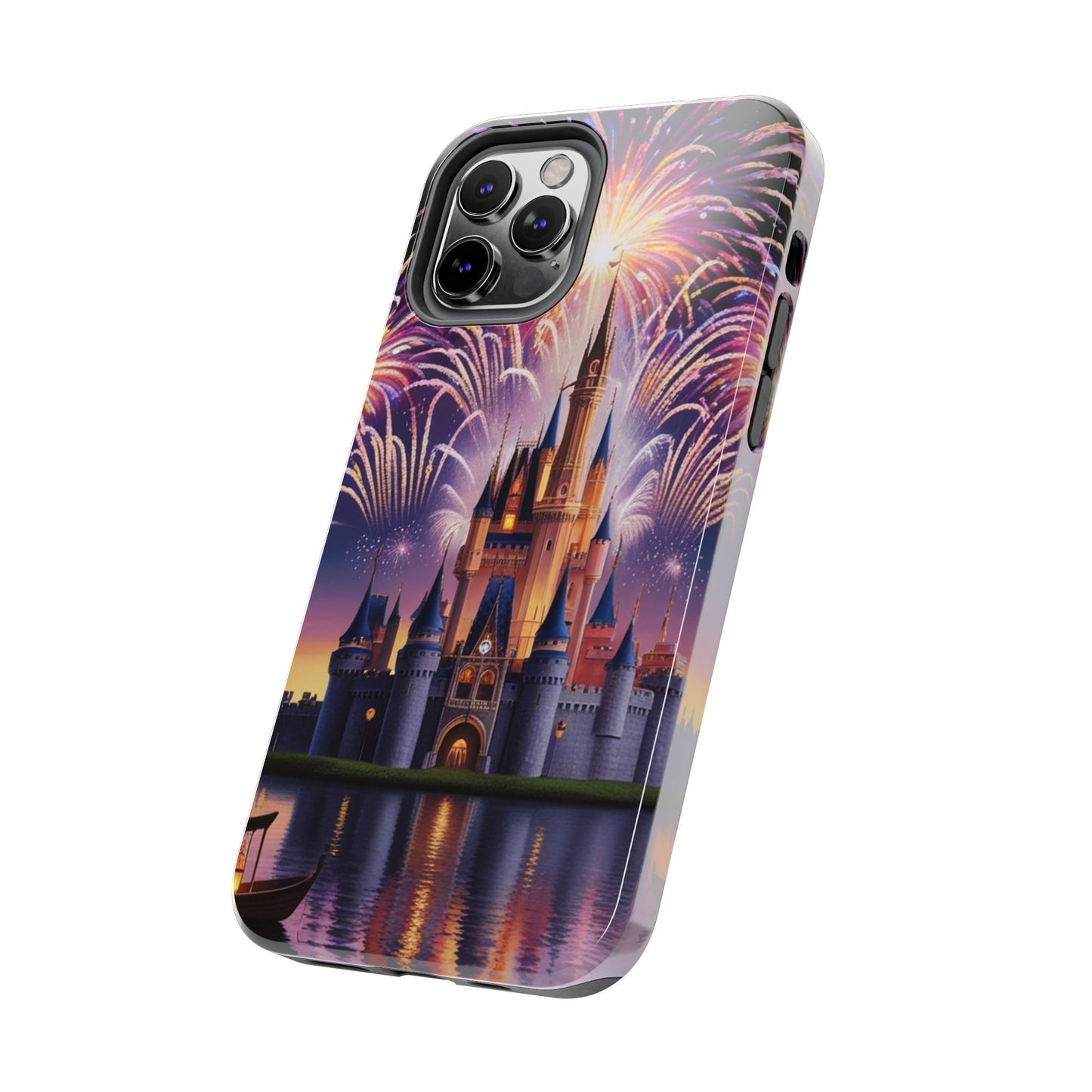 Magical Castle and Fireworks Tough Phone Case for iPhone 16 15 14 13 12 11 X 8 7 Samsung Galaxy S24 S23 S22 S21
