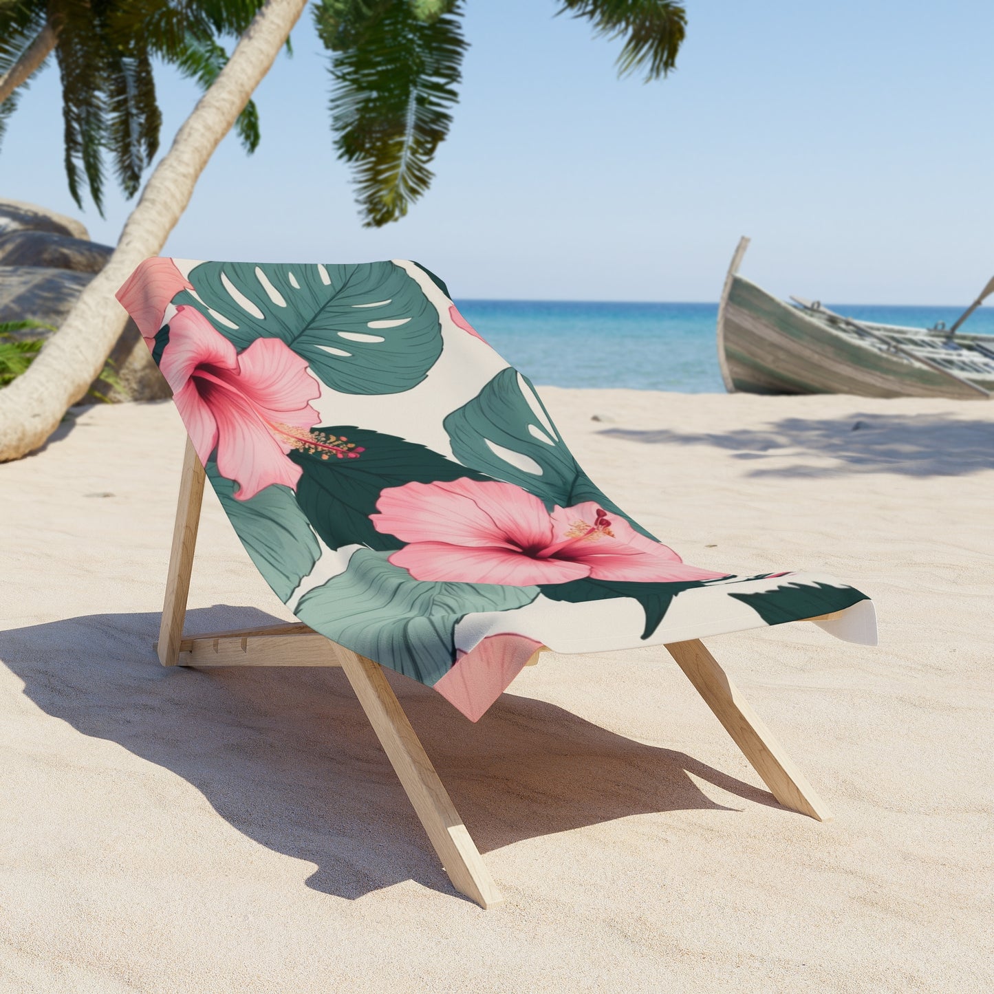 Tropical Hibiscus Beach Towel
