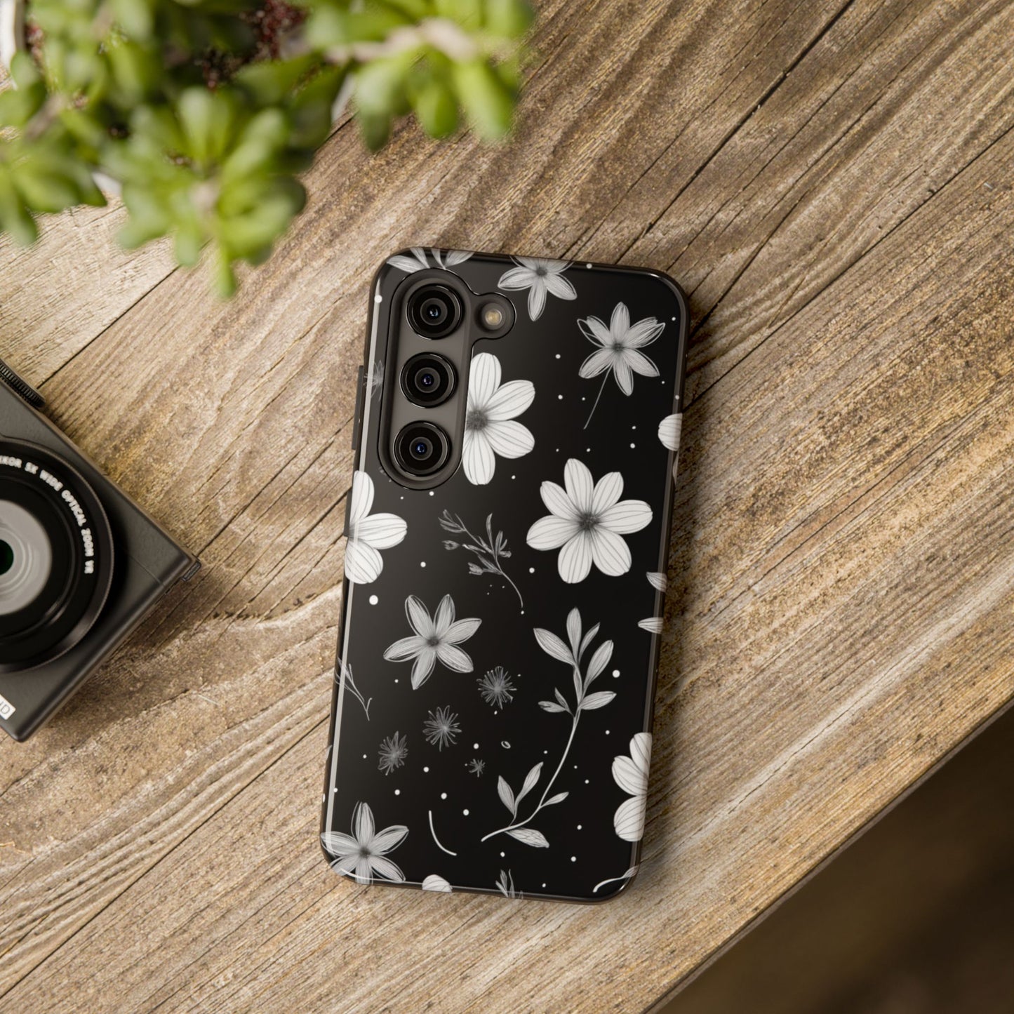 Elegant Floral Tough Phone Case for iPhone 16 15 14 13 12 11 X 8 7 Samsung Galaxy S24 S23 S22 S21