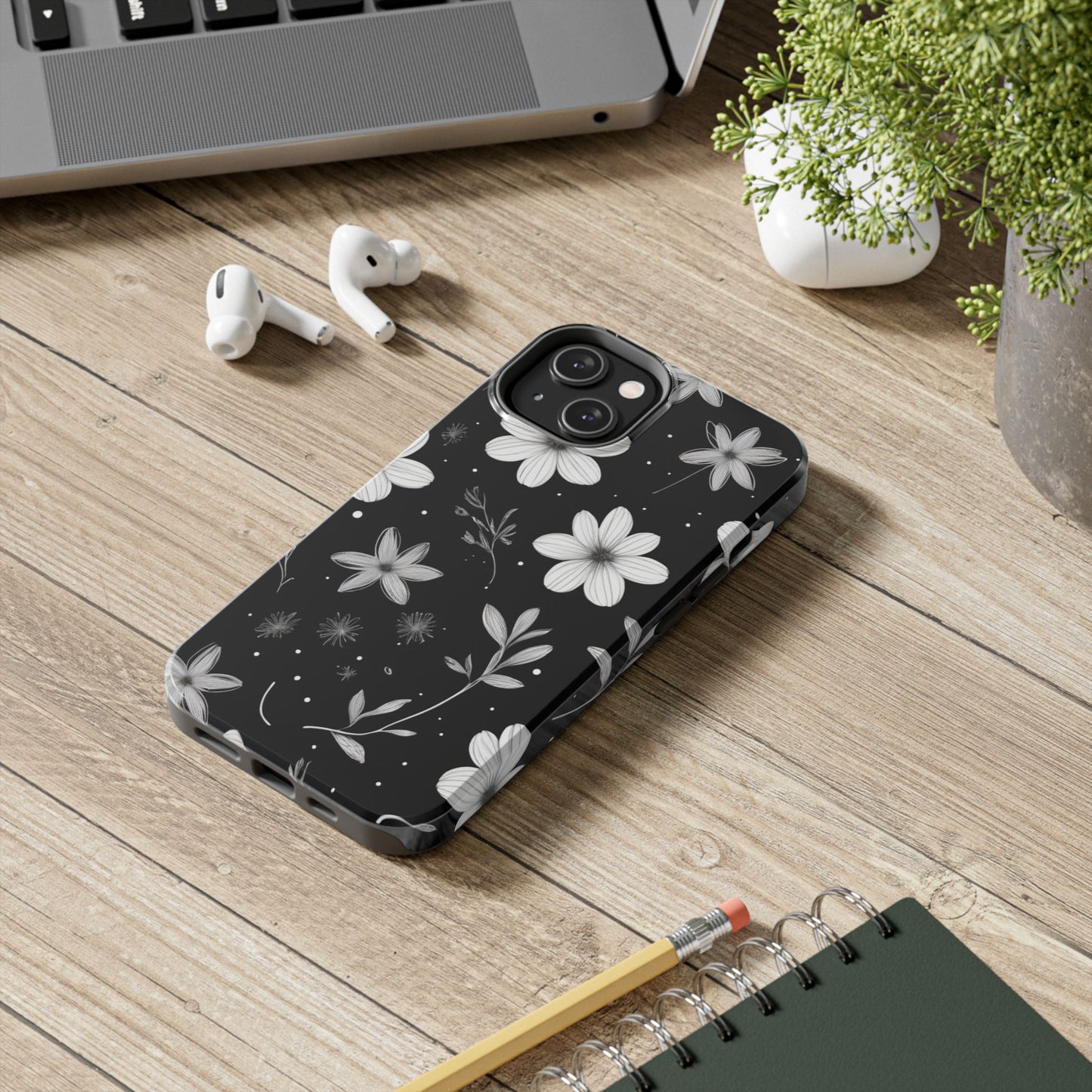 Elegant Floral Tough Phone Case for iPhone 16 15 14 13 12 11 X 8 7 Samsung Galaxy S24 S23 S22 S21
