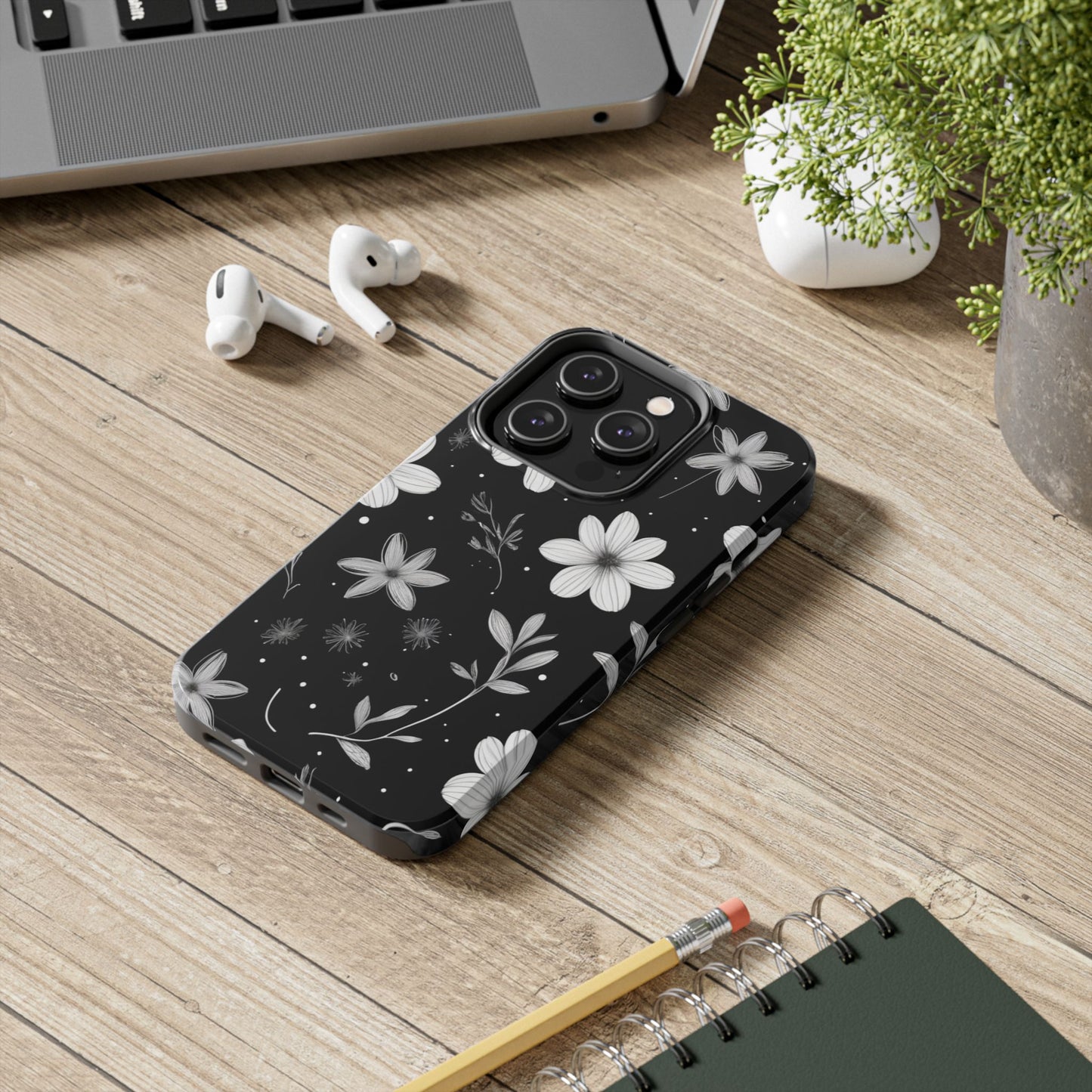 Elegant Floral Tough Phone Case for iPhone 16 15 14 13 12 11 X 8 7 Samsung Galaxy S24 S23 S22 S21