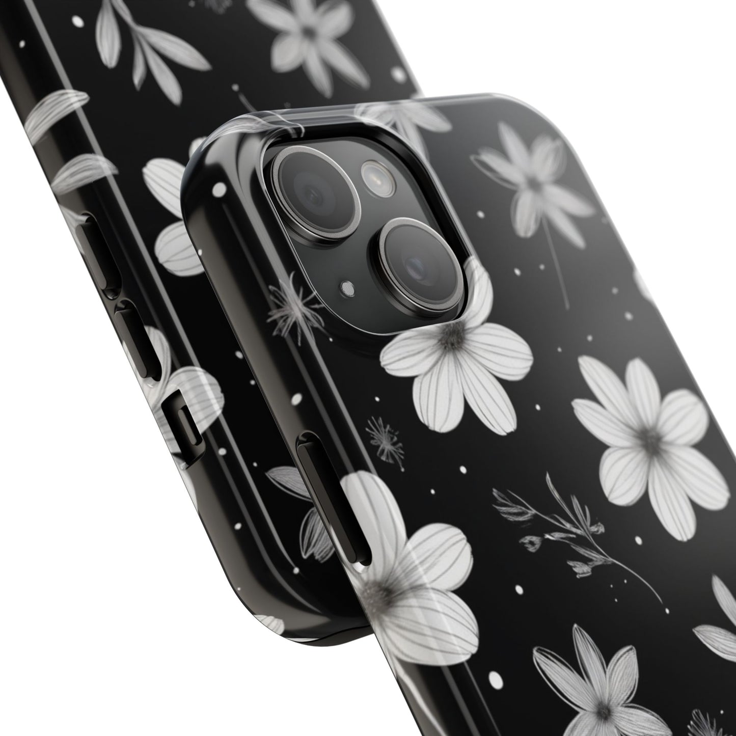 Elegant Floral Tough Phone Case for iPhone 16 15 14 13 12 11 X 8 7 Samsung Galaxy S24 S23 S22 S21