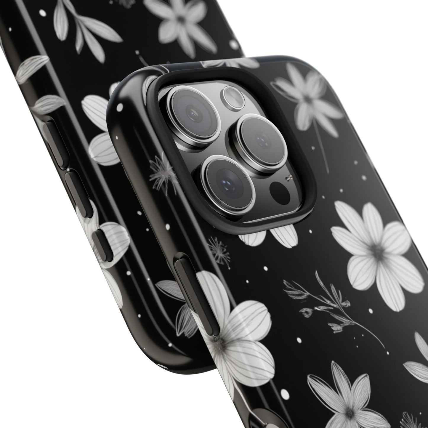 Elegant Floral Tough Phone Case for iPhone 16 15 14 13 12 11 X 8 7 Samsung Galaxy S24 S23 S22 S21