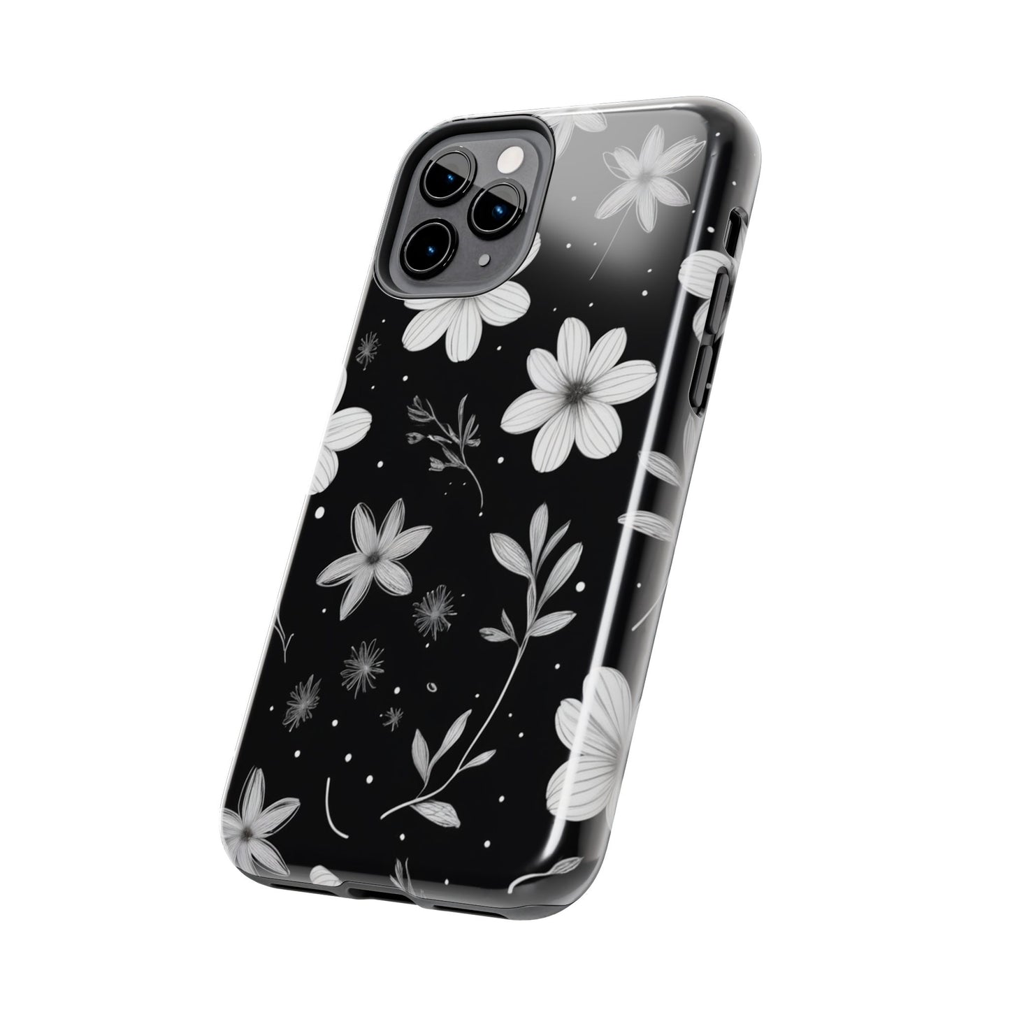 Elegant Floral Tough Phone Case for iPhone 16 15 14 13 12 11 X 8 7 Samsung Galaxy S24 S23 S22 S21