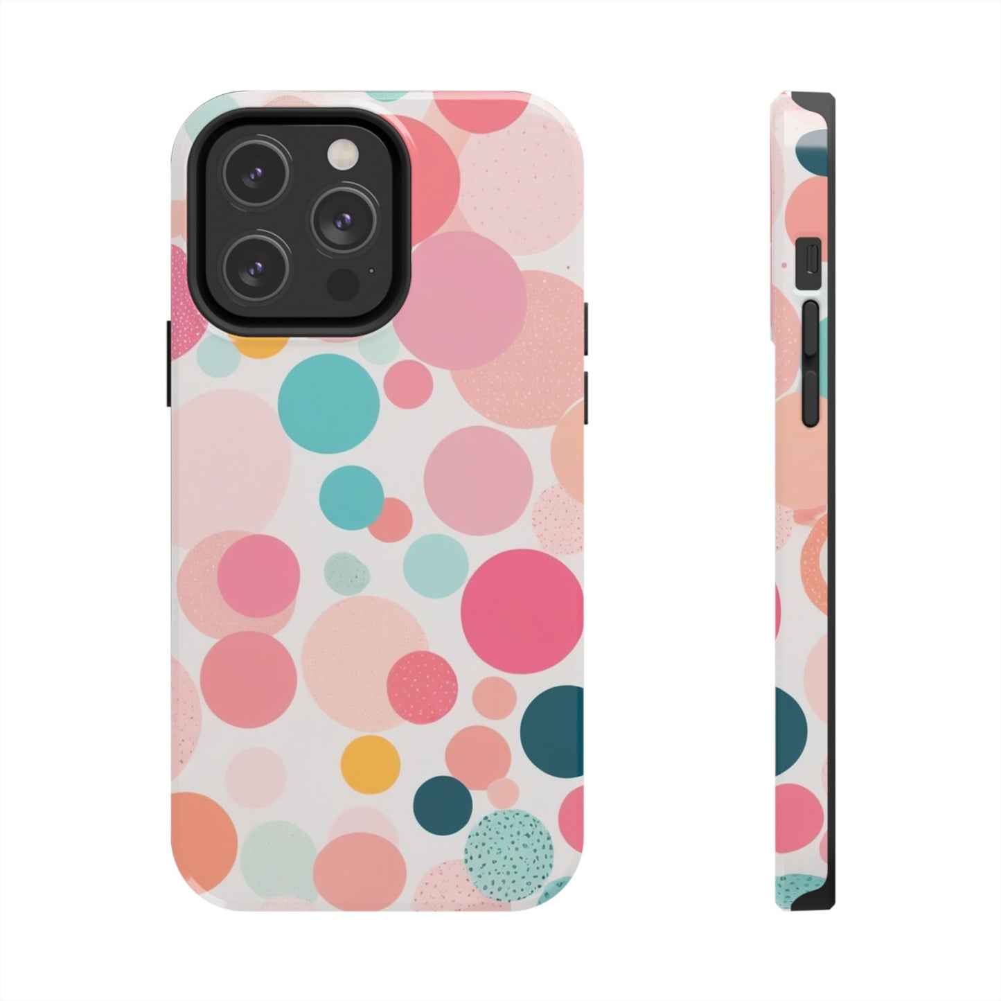 Pink Polka Dot Phone Case for iPhone 16 15 14 13 12 11 X 8 7 Samsung Galaxy S24 S23 S22 S21