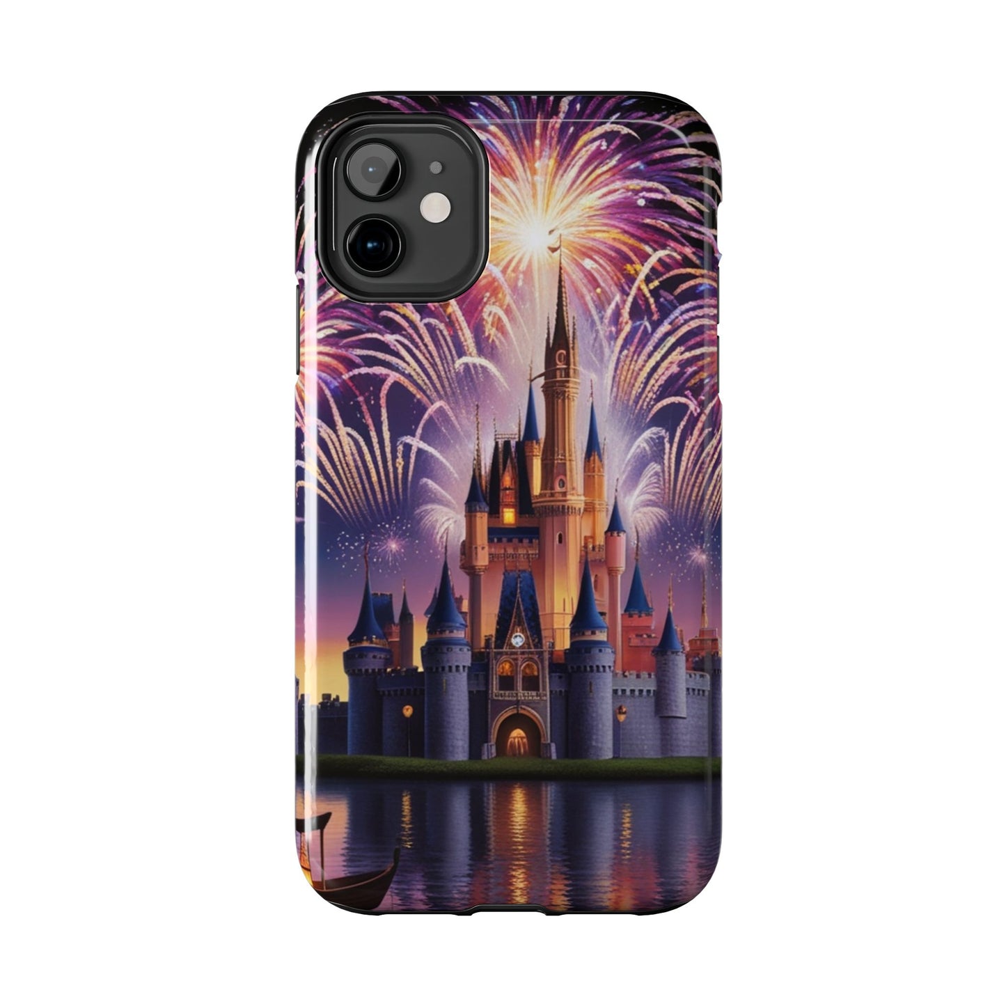 Magical Castle and Fireworks Tough Phone Case for iPhone 16 15 14 13 12 11 X 8 7 Samsung Galaxy S24 S23 S22 S21