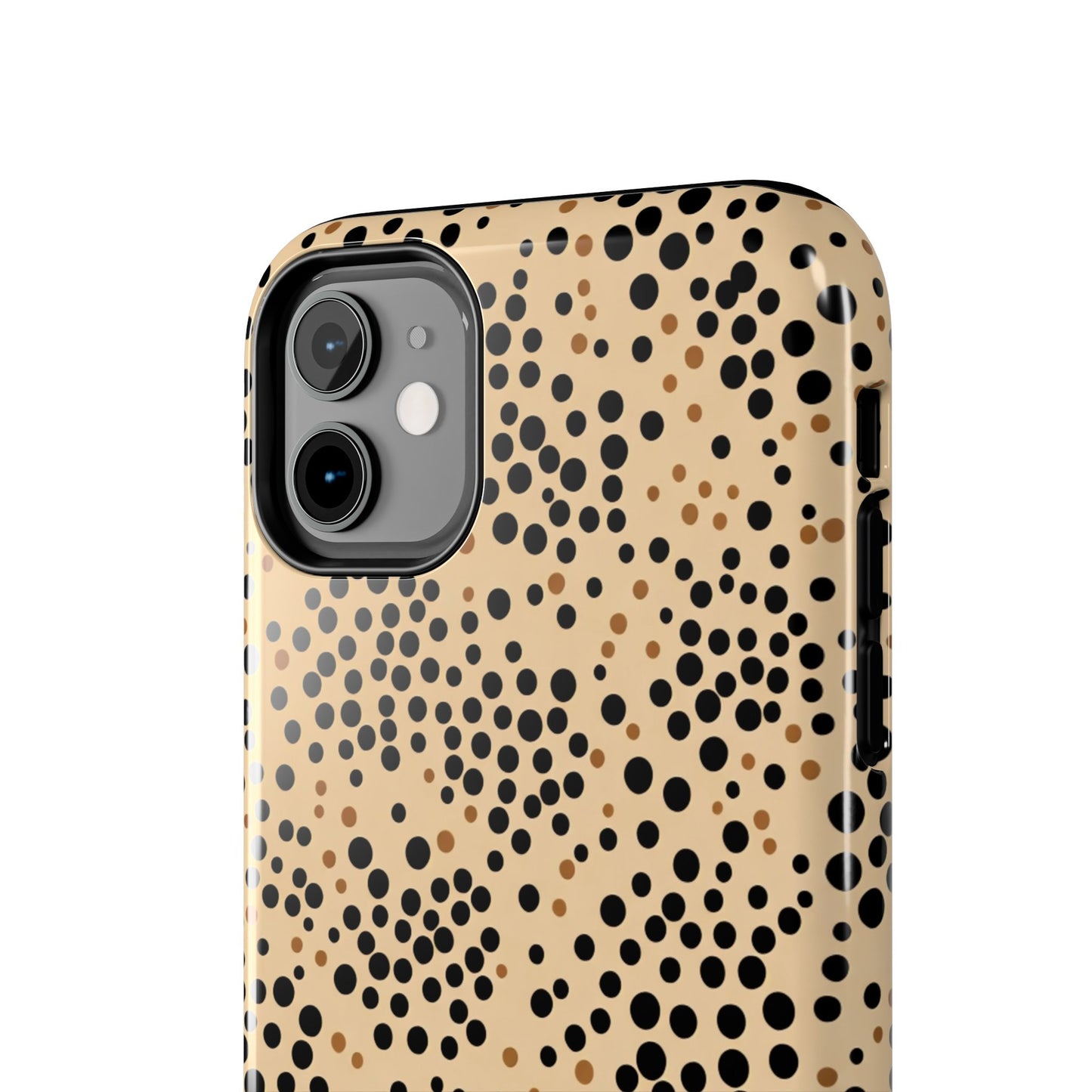 Tan and Black Dot Tough Phone Case