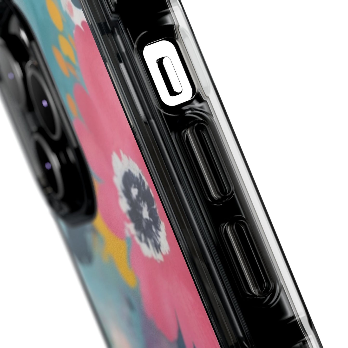 Vibrant Floral Magnetic Clear Impact Case for iPhone 16 15 14