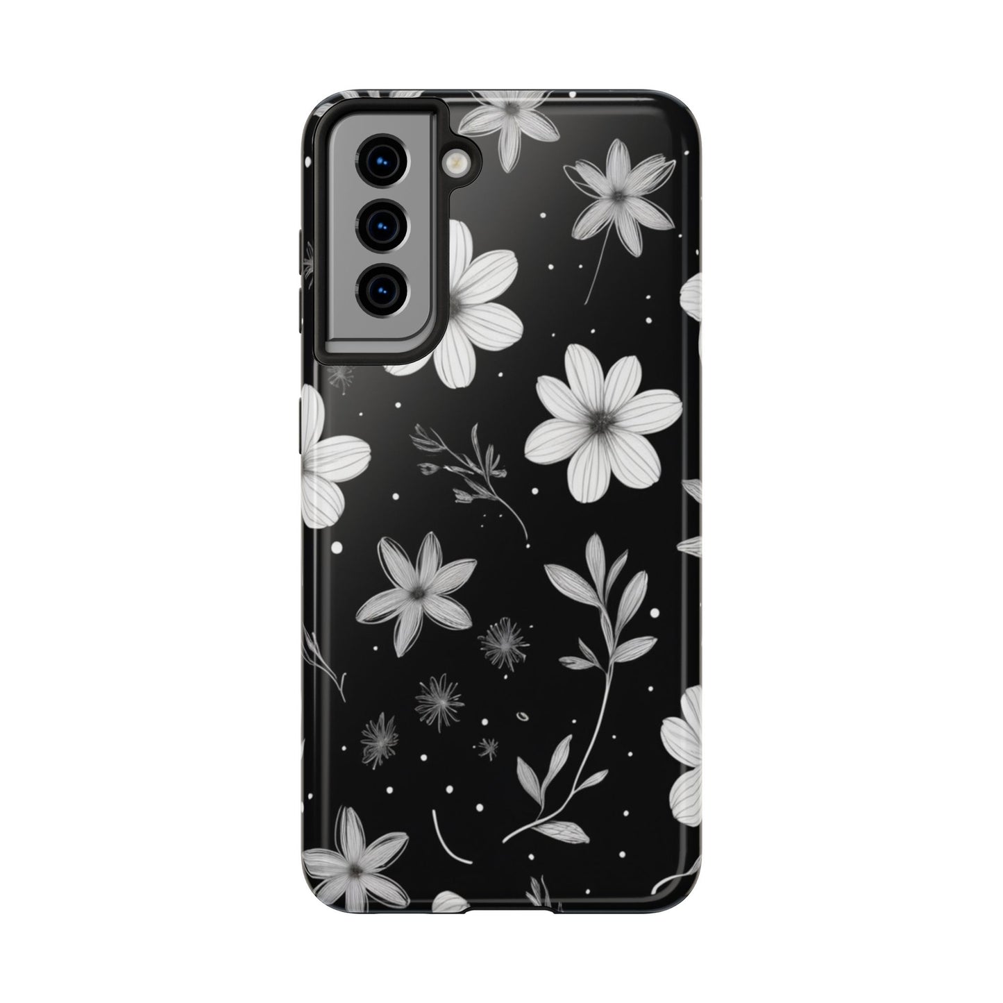 Elegant Floral Tough Phone Case for iPhone 16 15 14 13 12 11 X 8 7 Samsung Galaxy S24 S23 S22 S21