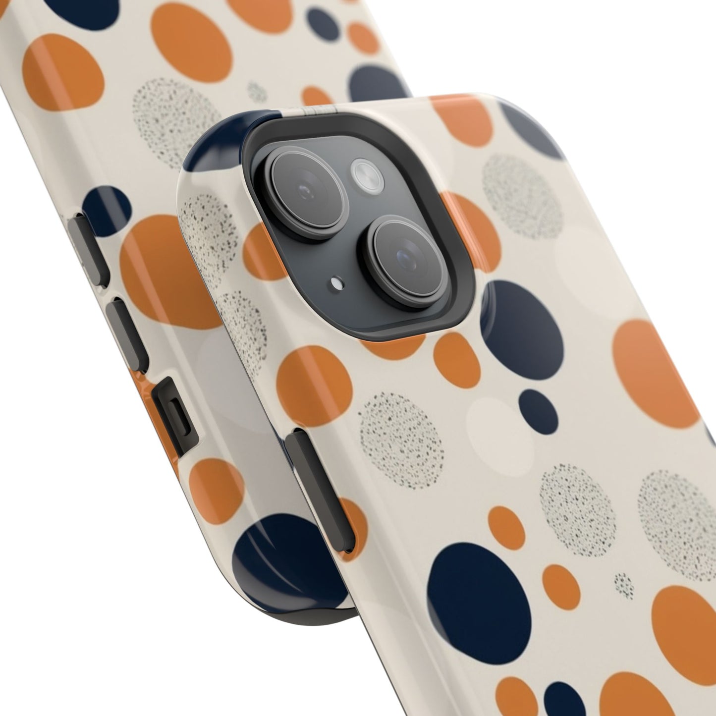 Orange Polka Dot Magnetic Phone Case