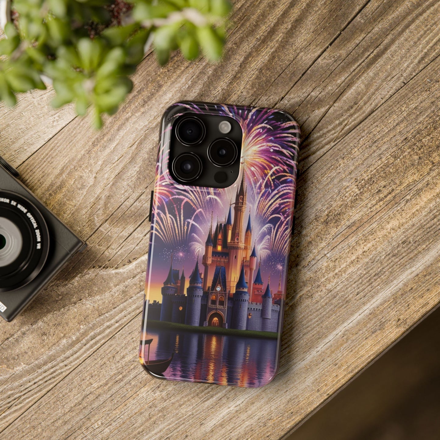 Magical Castle and Fireworks Tough Phone Case for iPhone 16 15 14 13 12 11 X 8 7 Samsung Galaxy S24 S23 S22 S21
