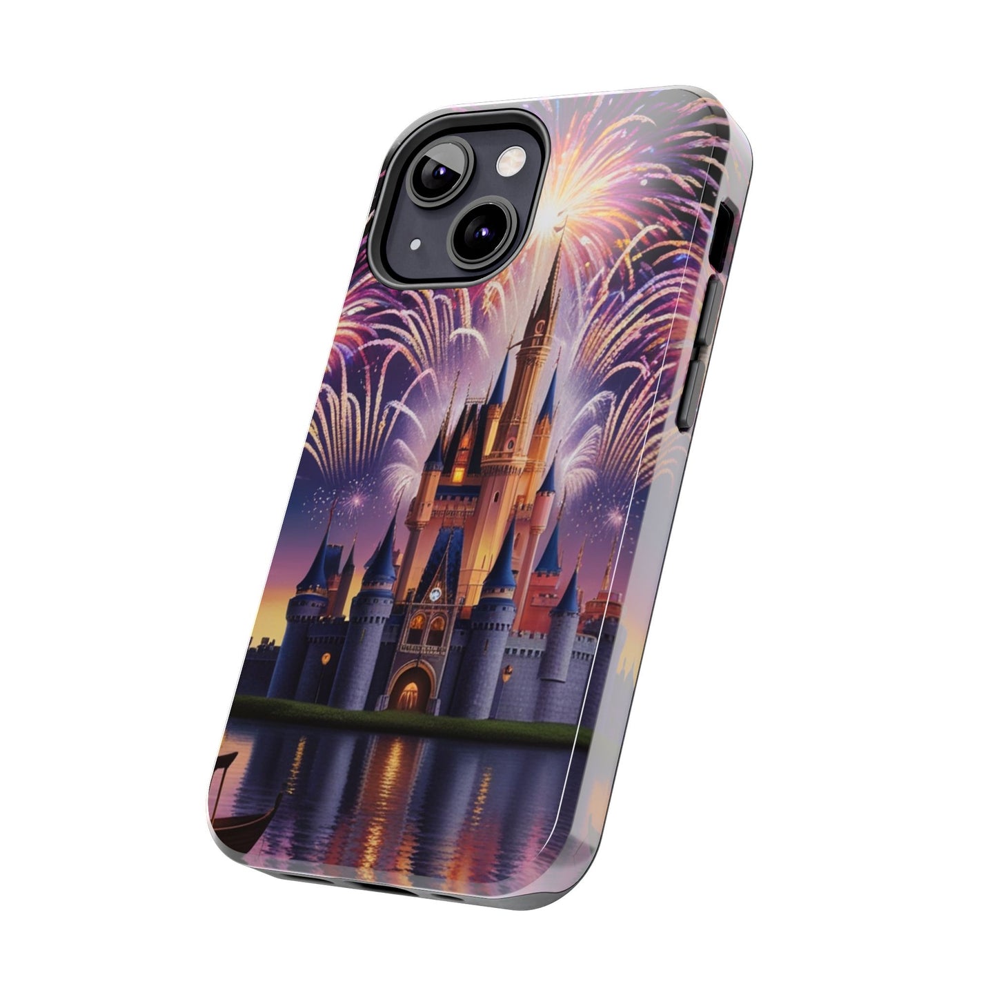 Magical Castle and Fireworks Tough Phone Case for iPhone 16 15 14 13 12 11 X 8 7 Samsung Galaxy S24 S23 S22 S21