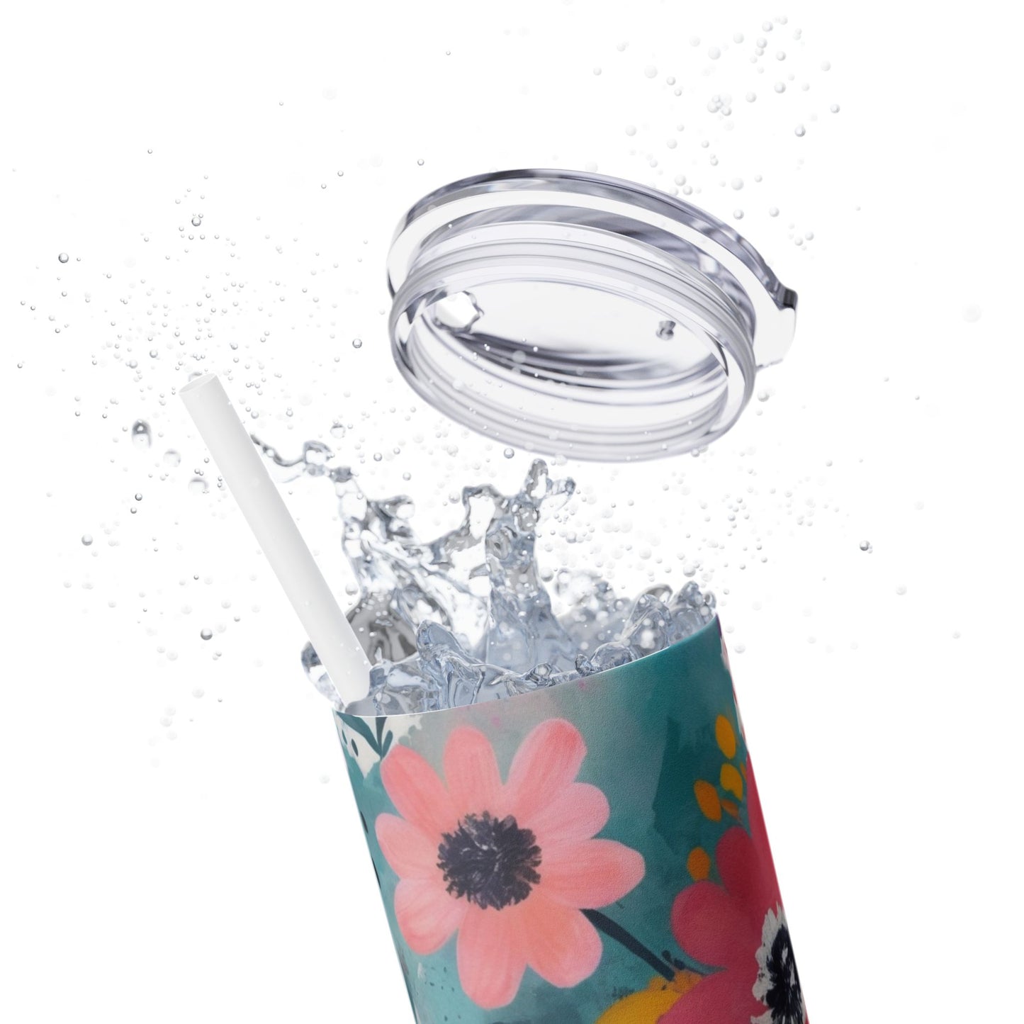 Floral Skinny Tumbler- 20oz
