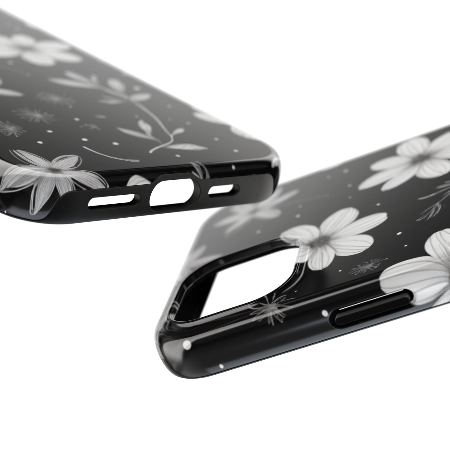 Elegant Floral Tough Phone Case for iPhone 16 15 14 13 12 11 X 8 7 Samsung Galaxy S24 S23 S22 S21