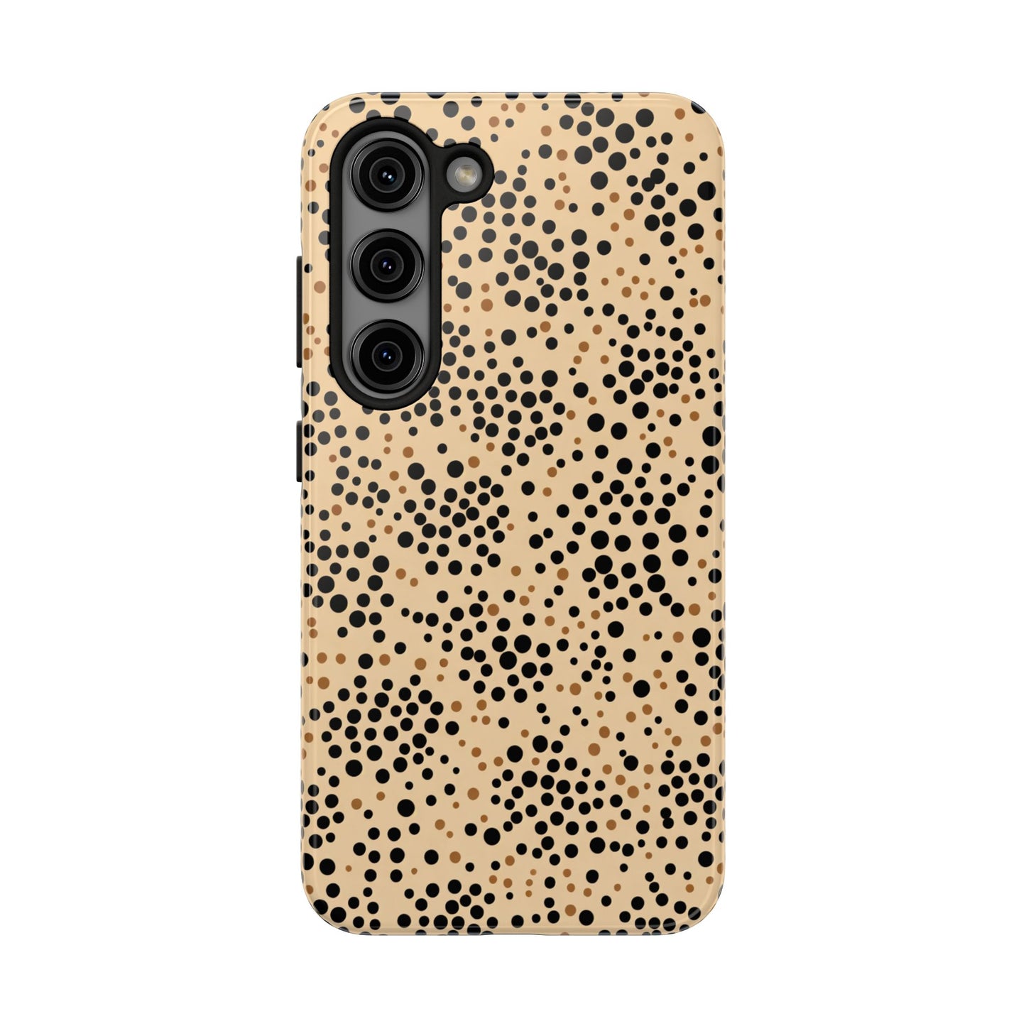 Tan and Black Dot Tough Phone Case