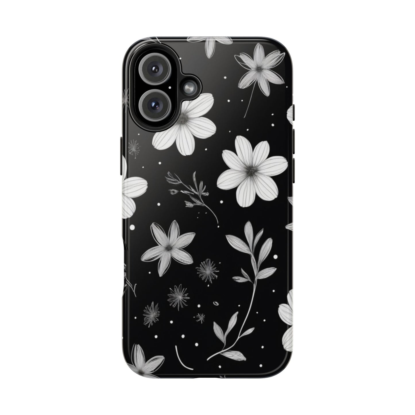 Elegant Floral Tough Phone Case for iPhone 16 15 14 13 12 11 X 8 7 Samsung Galaxy S24 S23 S22 S21