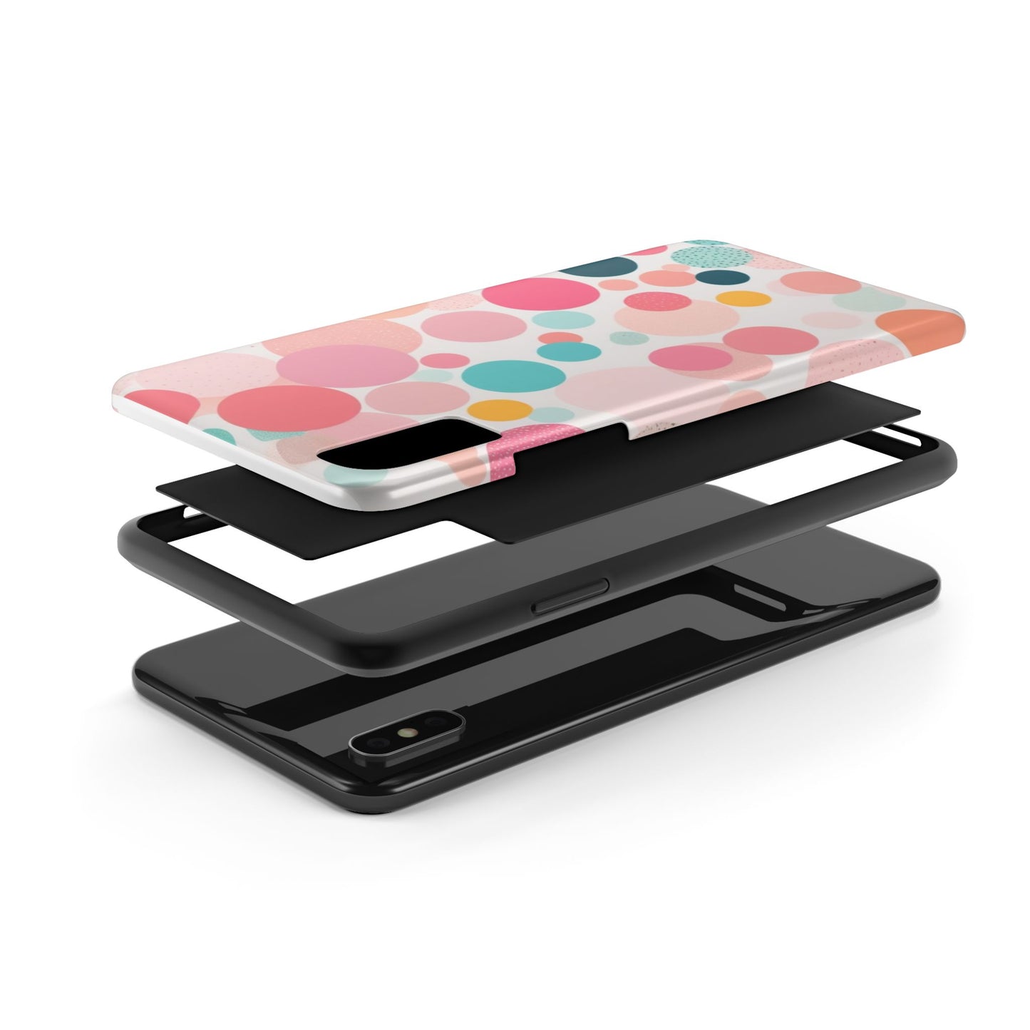 Pink Polka Dot Phone Case for iPhone 16 15 14 13 12 11 X 8 7 Samsung Galaxy S24 S23 S22 S21