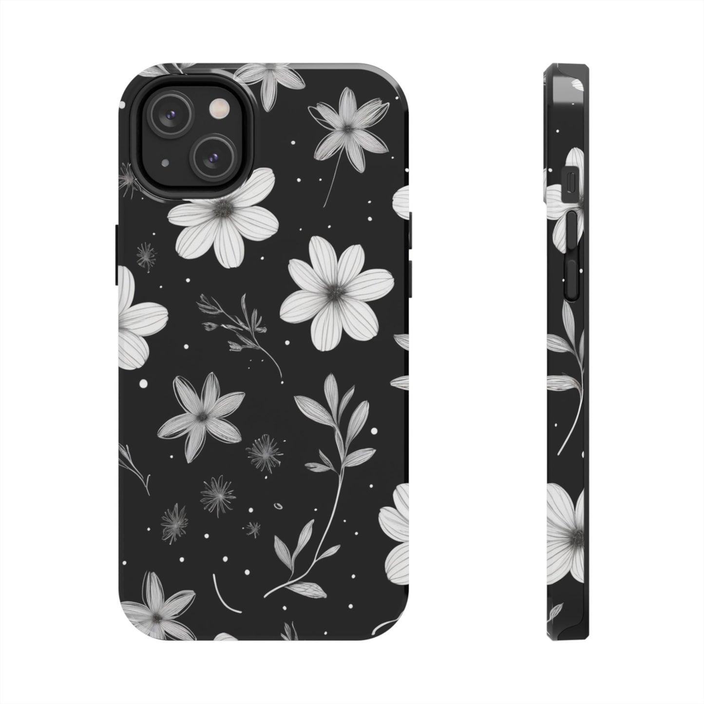 Elegant Floral Tough Phone Case for iPhone 16 15 14 13 12 11 X 8 7 Samsung Galaxy S24 S23 S22 S21