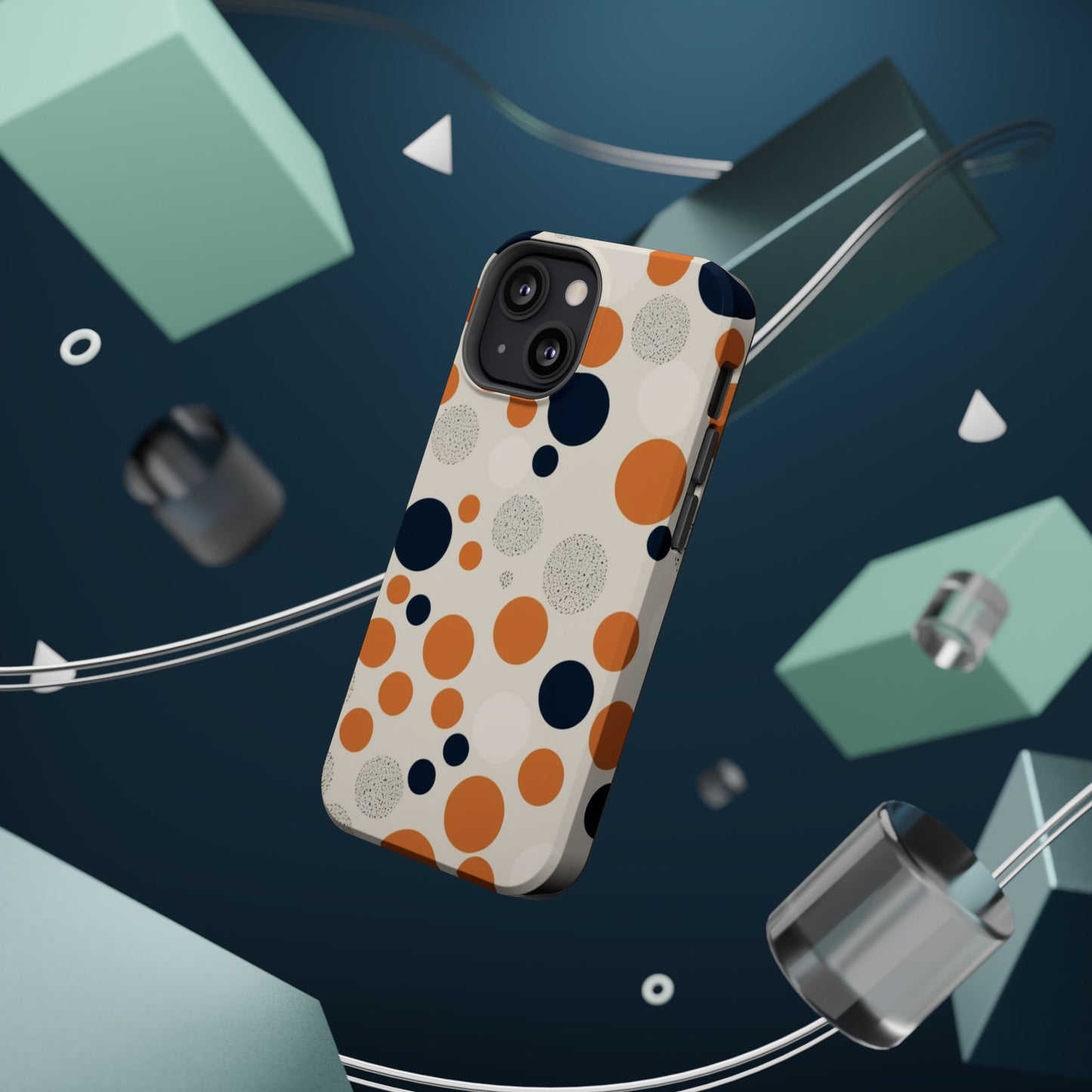 Orange Polka Dot Magnetic Phone Case