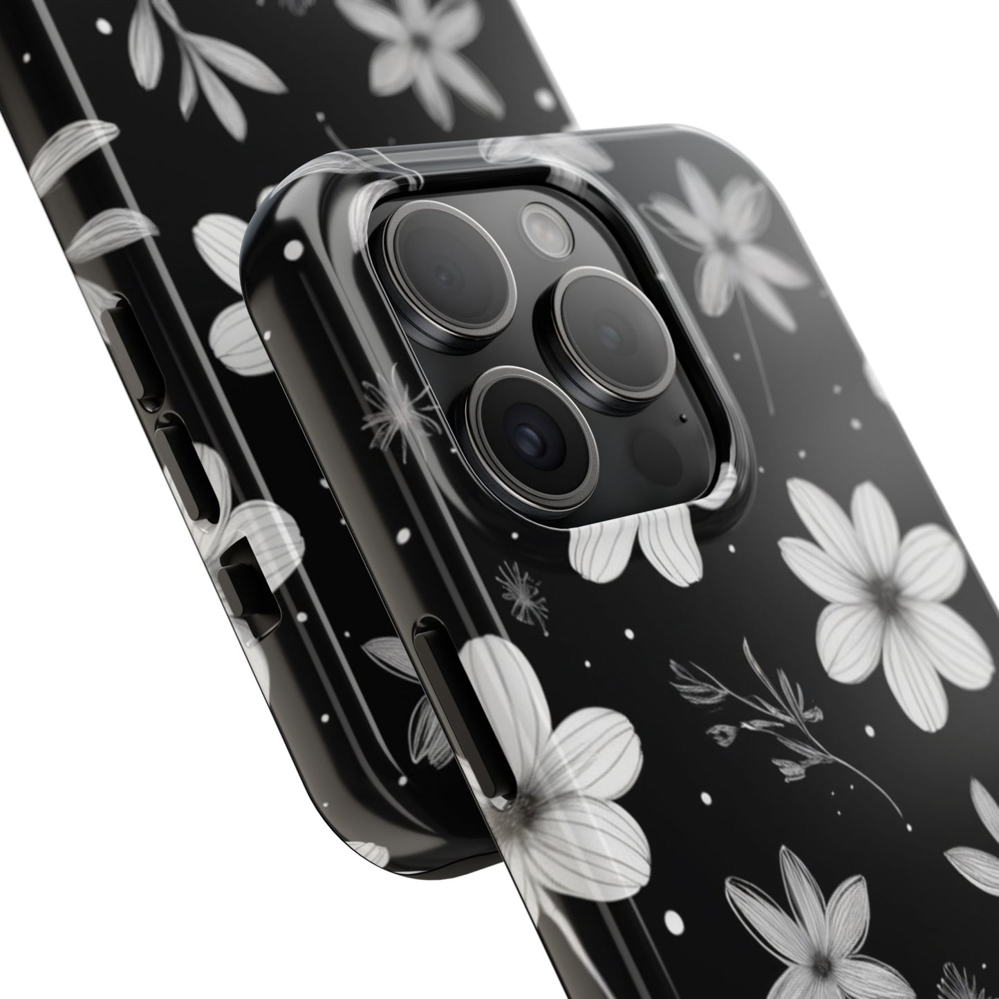 Elegant Floral Tough Phone Case for iPhone 16 15 14 13 12 11 X 8 7 Samsung Galaxy S24 S23 S22 S21