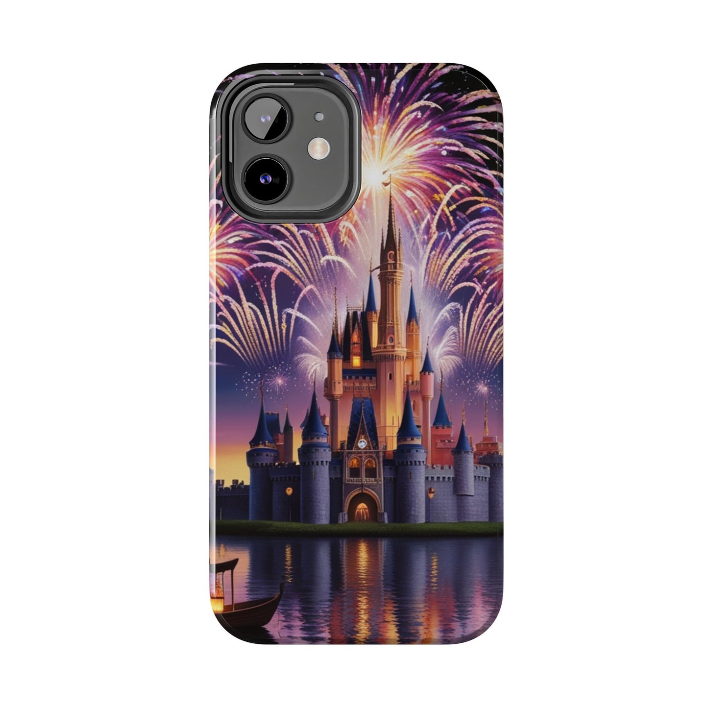 Magical Castle and Fireworks Tough Phone Case for iPhone 16 15 14 13 12 11 X 8 7 Samsung Galaxy S24 S23 S22 S21