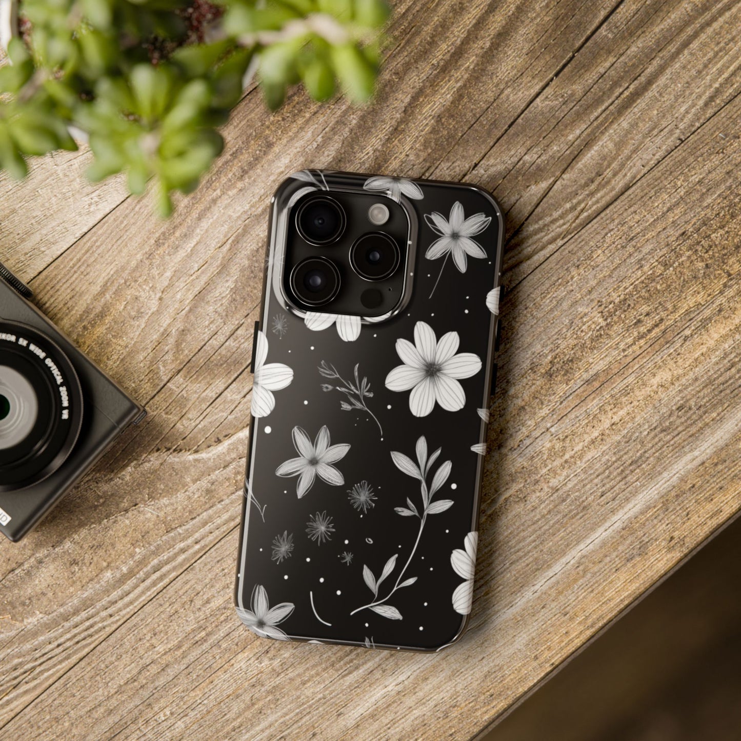 Elegant Floral Tough Phone Case for iPhone 16 15 14 13 12 11 X 8 7 Samsung Galaxy S24 S23 S22 S21