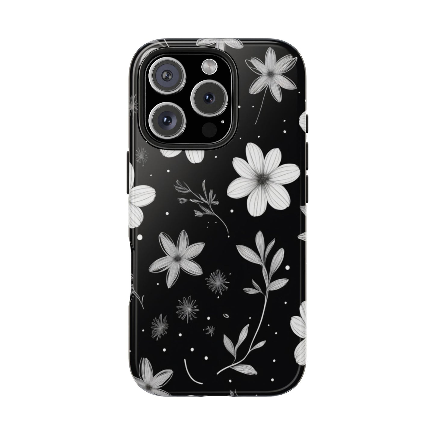 Elegant Floral Tough Phone Case for iPhone 16 15 14 13 12 11 X 8 7 Samsung Galaxy S24 S23 S22 S21